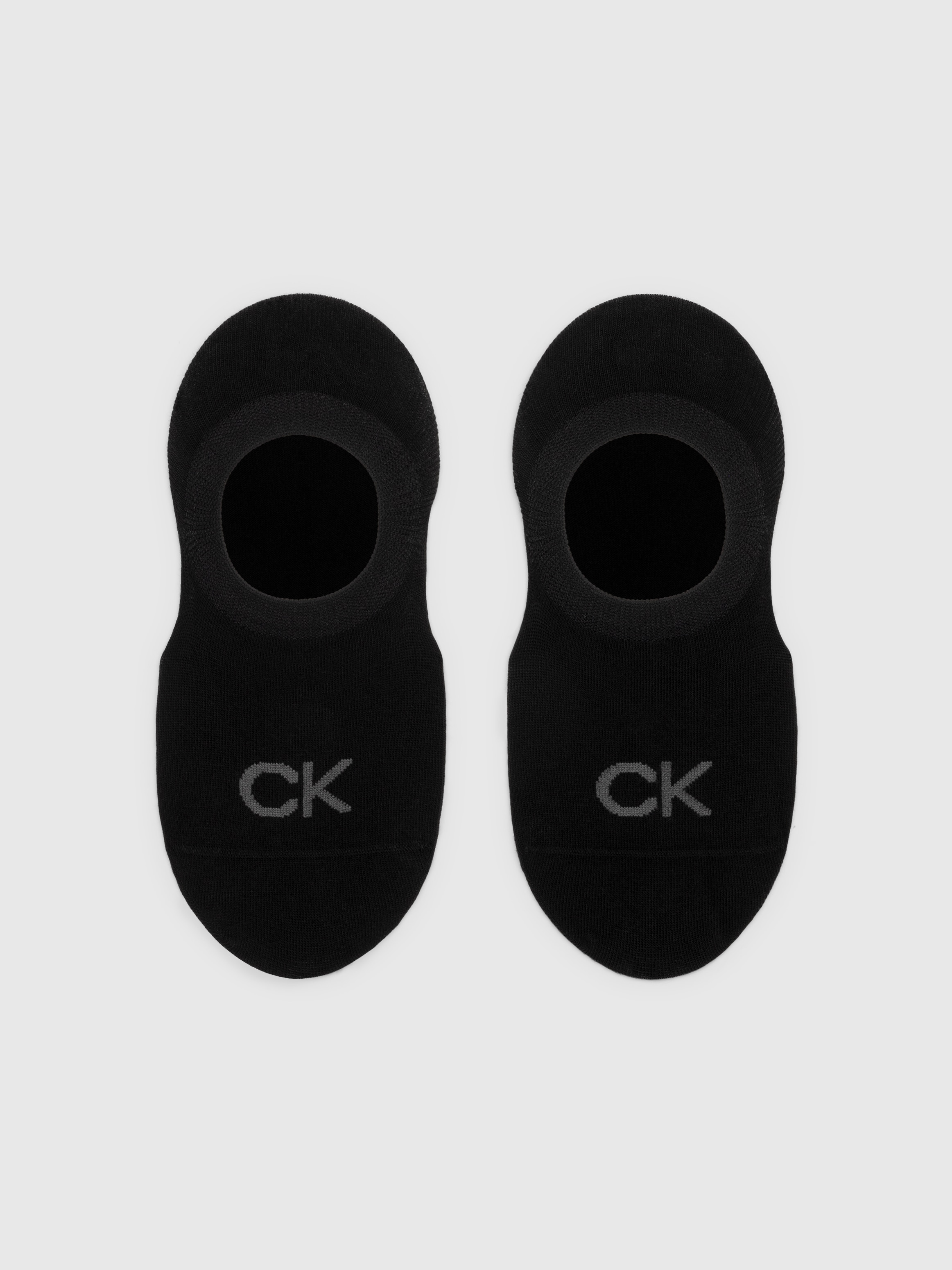 Calvin Klein Jeans Füsslinge »CK WOMEN FOOTIE HIGH CUT 2P«, (2 Paar), Mit eingestricktem Logo vorn