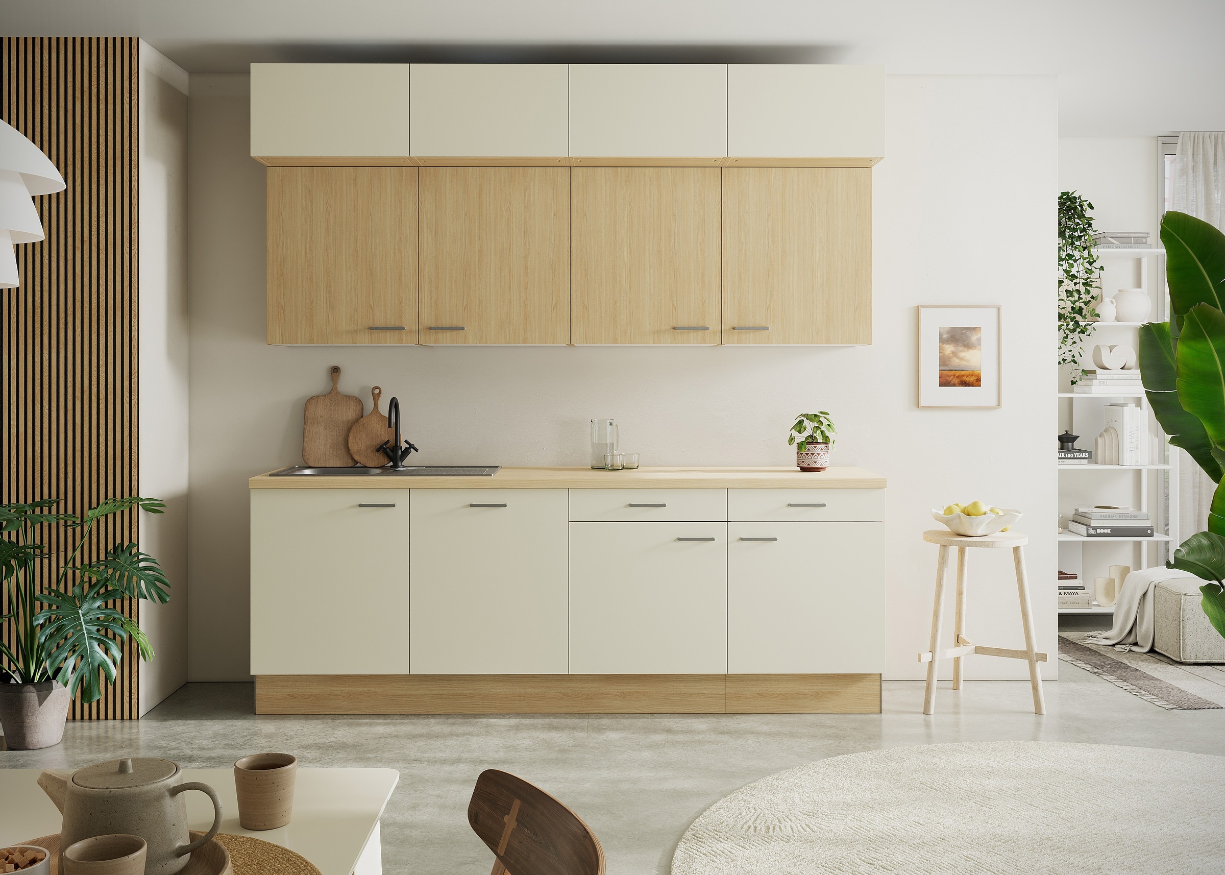KOCHSTATION Küchenzeile "KS-Lucy" Breite 240 cm, Soft-Close, inkl. Zubehör, wahlweise mit Geschirrspüler