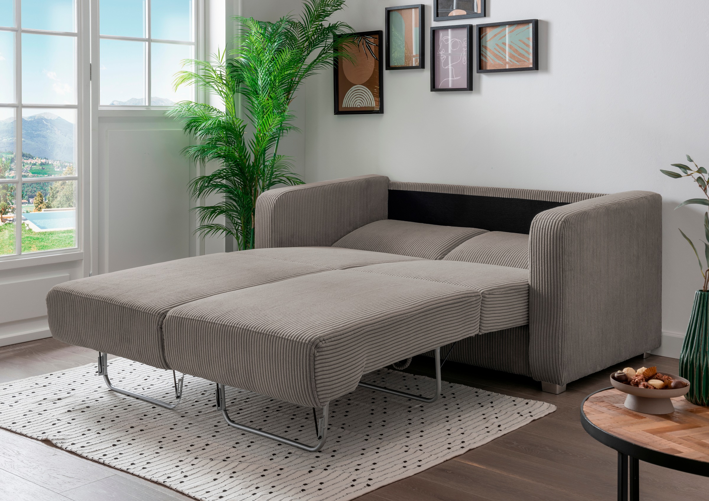 INOSIGN Schlafsofa »Mia Problemlöser Sofa, Einzelauszug, Bettsofa, zeitlos und bequem«, mit 2 Einzelauszügen als Längsschläfer