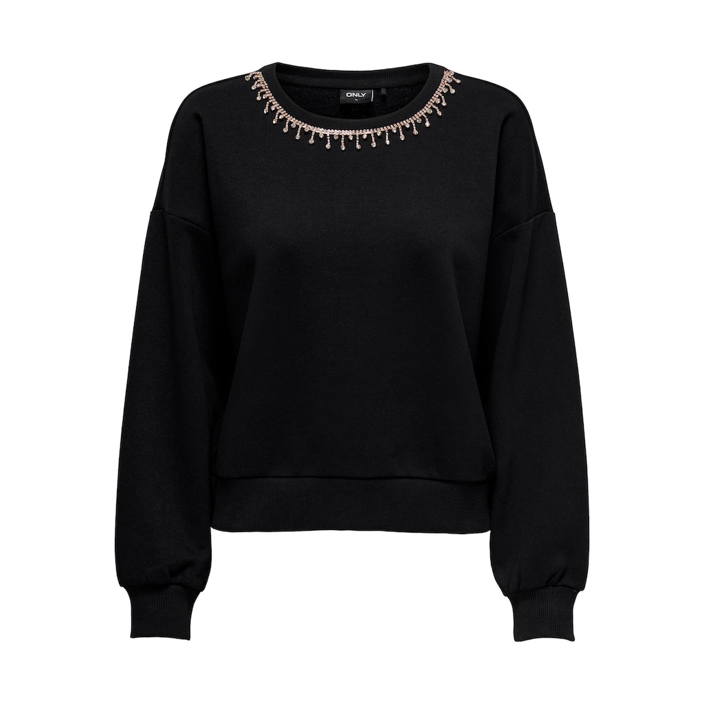 ONLY Sweater »ONLKARIN LS NECK DETAIL SWEAT CS SWT EX.«