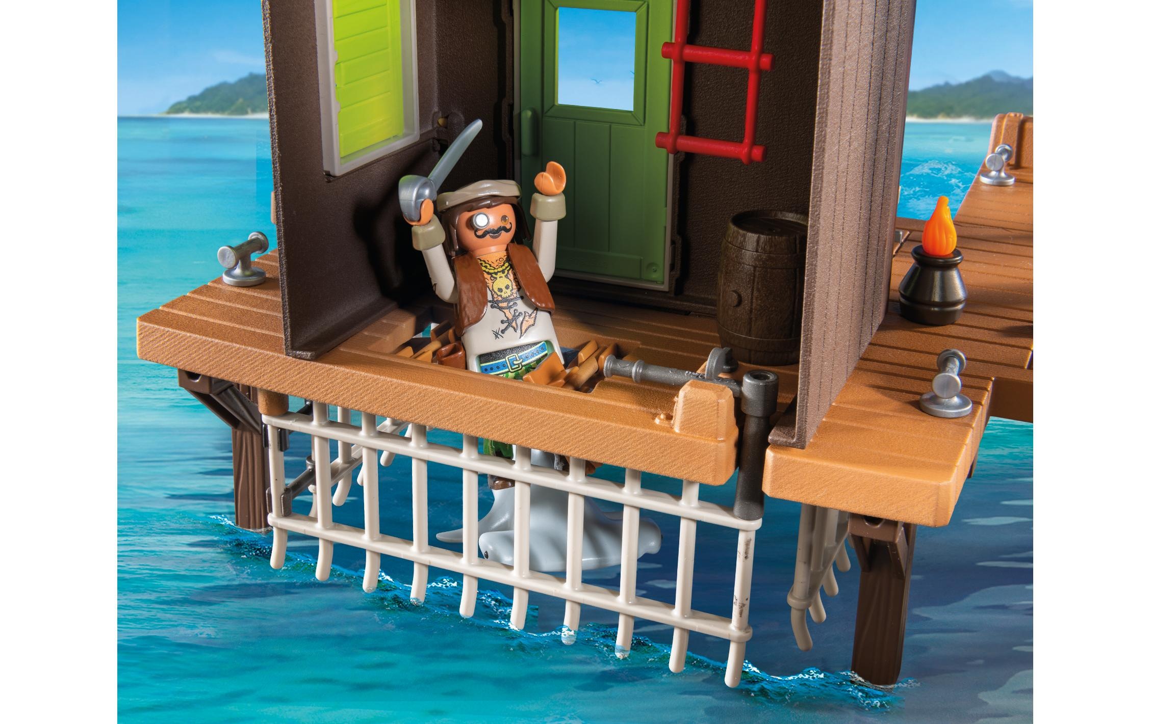 Playmobil® Spielbausteine »Piratenhafen mit Seeräuber-Gefängnis 71792«, (165 St.)