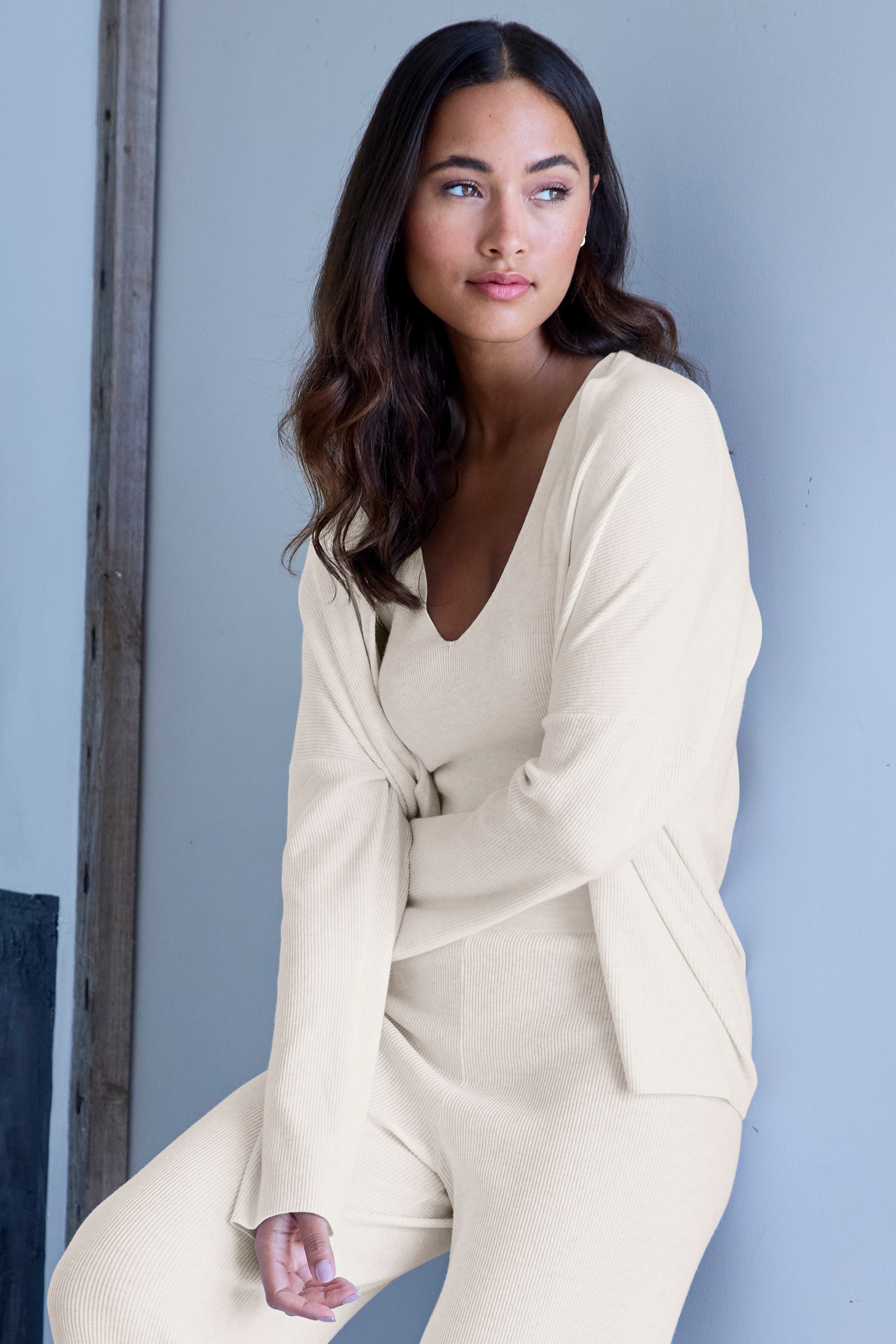 Copenhagen Studios Cardigan aus hochwertiger, feiner Rippe, Loungewear