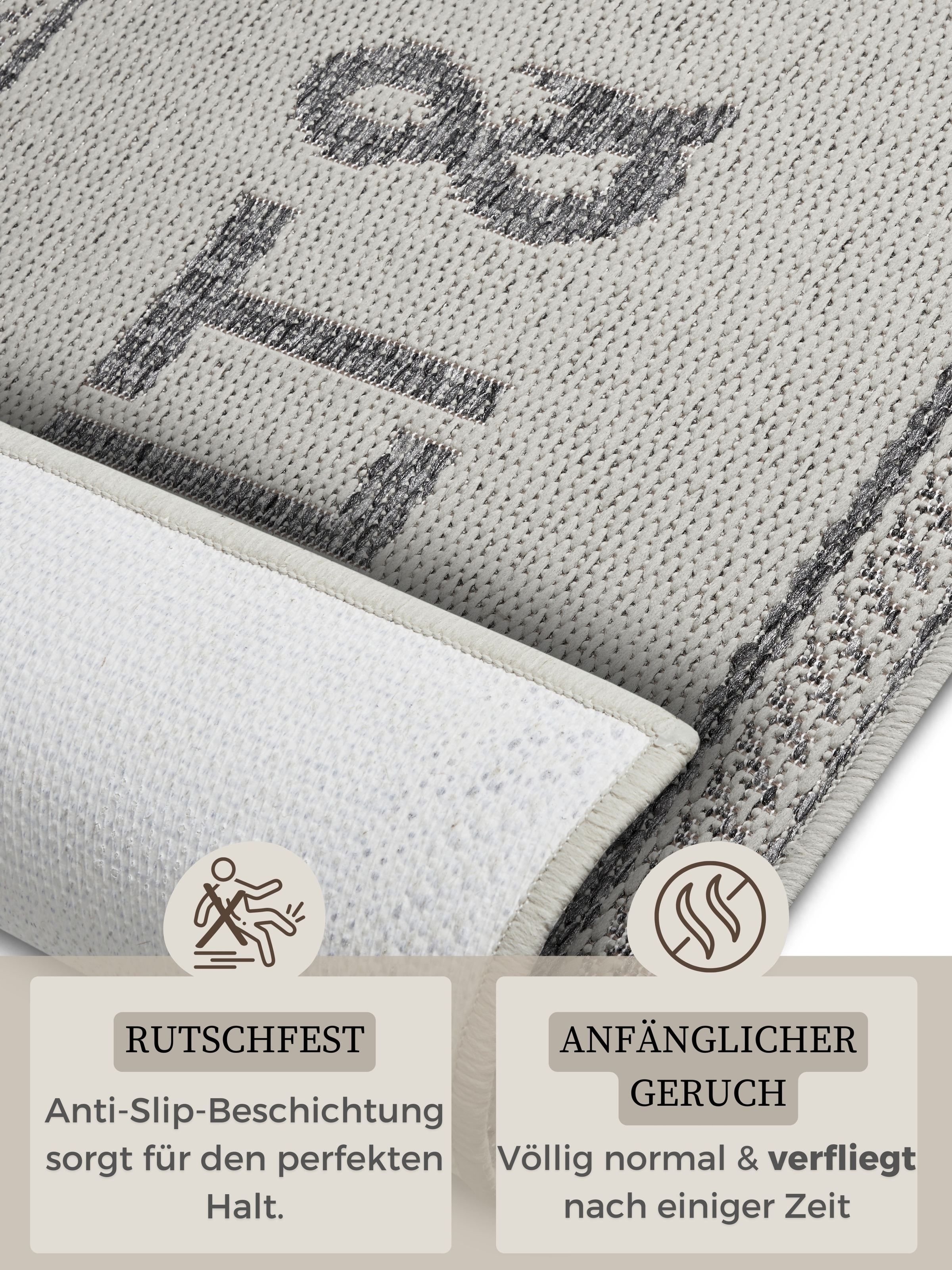 HANSE Home Küchenläufer »Salt & Pepper«, rechteckig, 5 mm Höhe, Läufer, Rutschfest, Küchenteppich, Küche, Teppich, Pflegeleicht