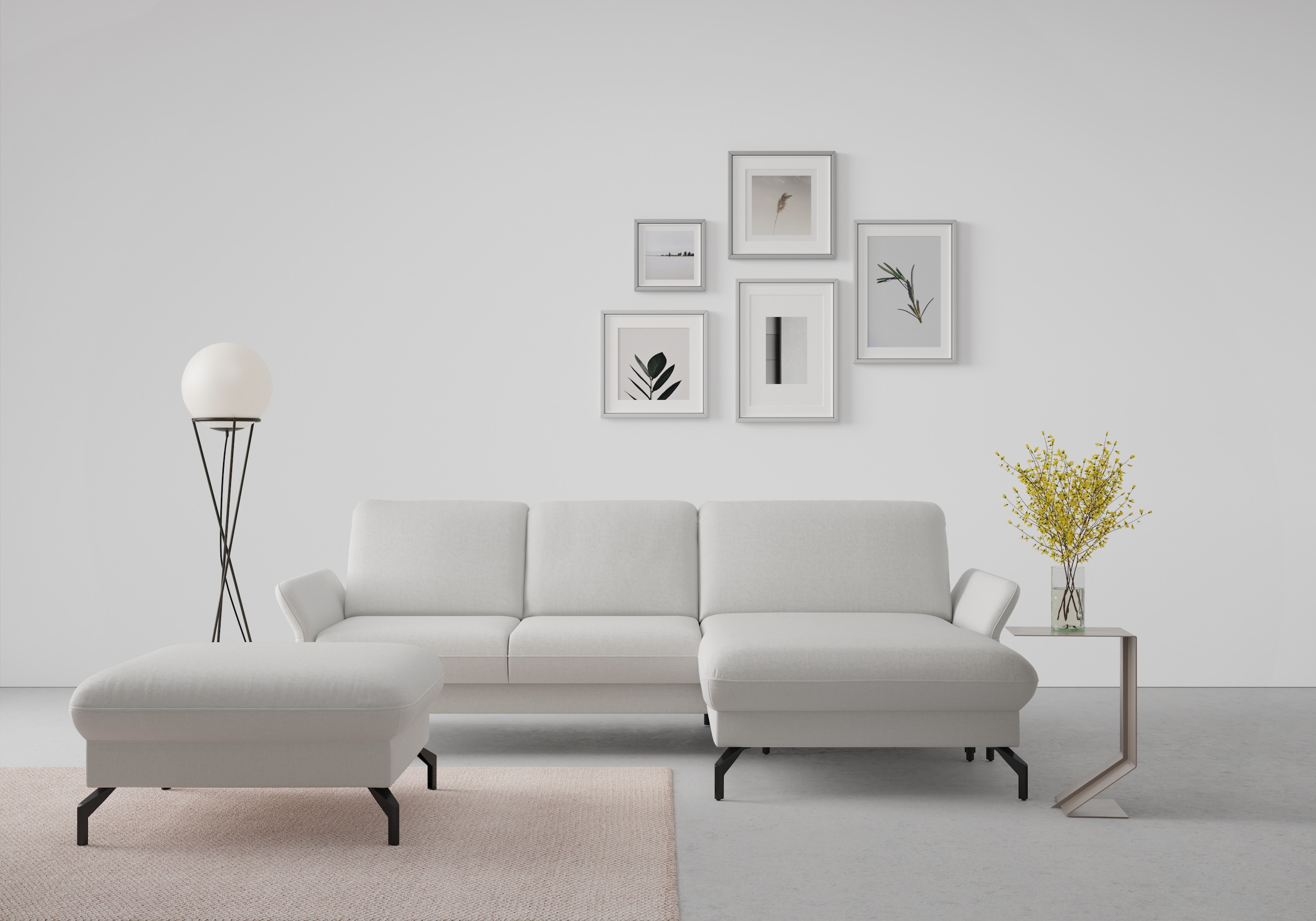 sit&more Ecksofa "Fashion L-Form" wahlweise mit Kopfteilverstellung und Vorziehsitz, motorisch