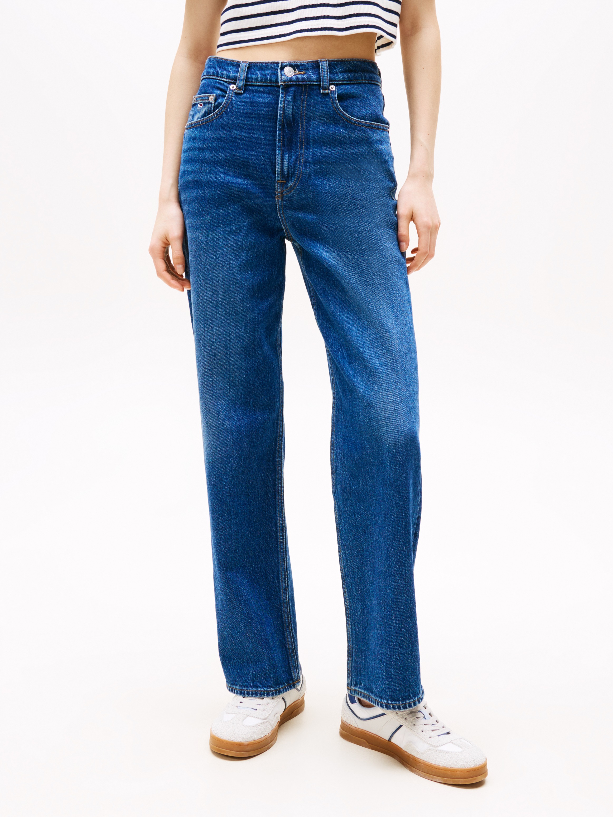 Tommy Jeans Straight-Jeans »LAYLA HR SLIM STR«, in Knöchellänge