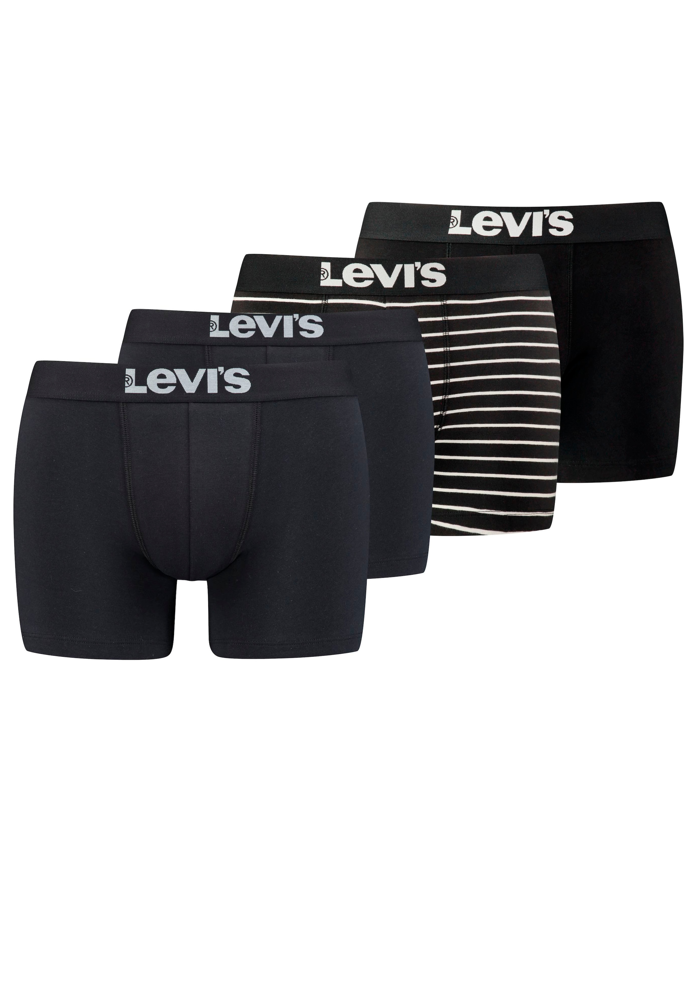 Levi's® Boxershorts Packung, 4er-Pack, mit breitem Logobund