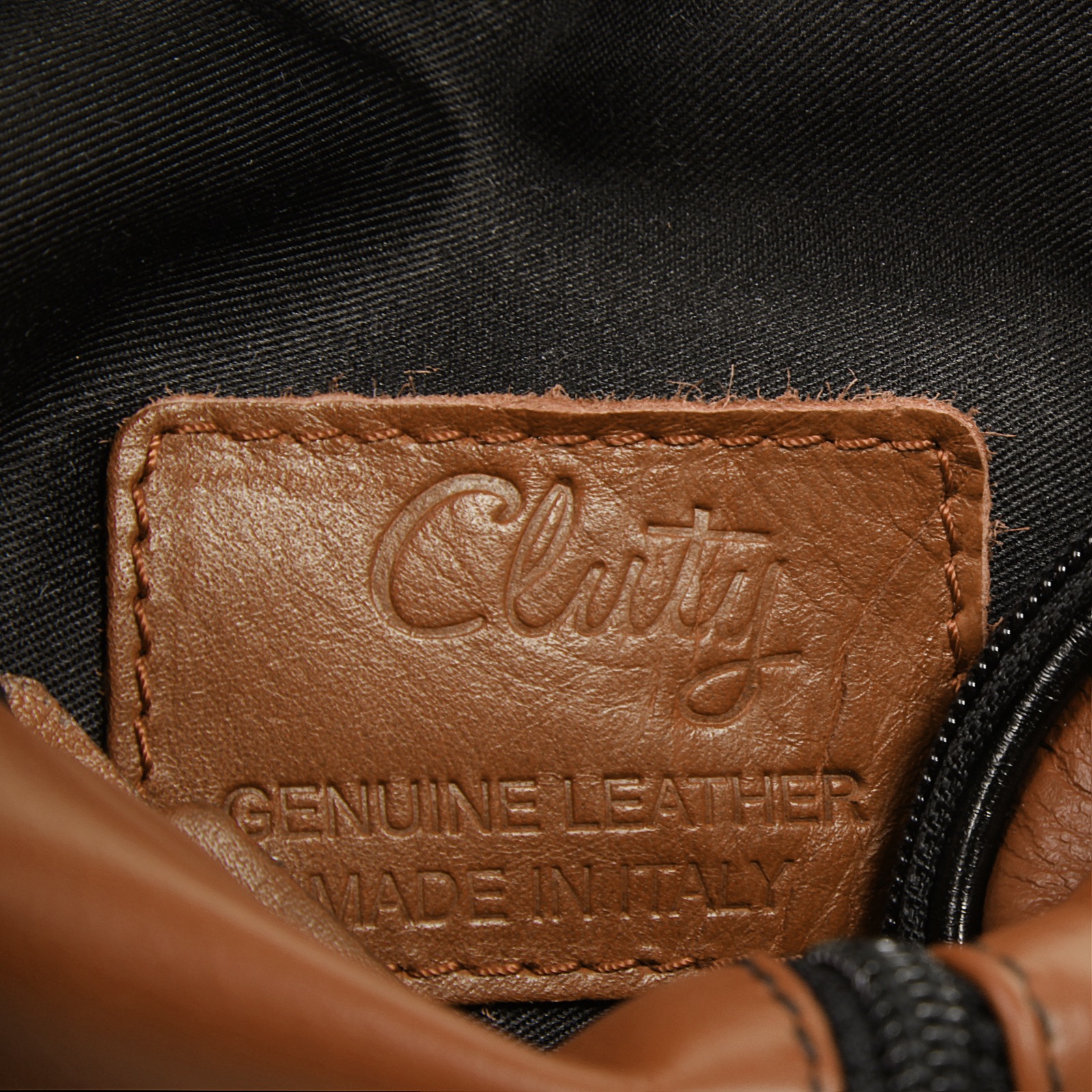 Cluty Umhängetasche, echt Leder, Made in Italy