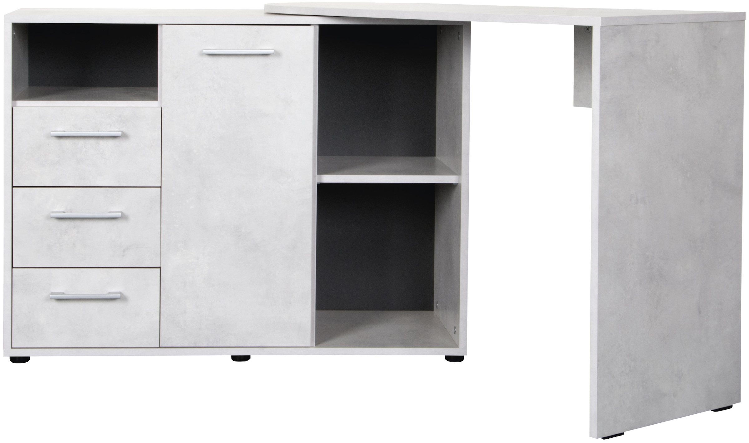 VOGL Möbelfabrik Schreibtisch »1246 mit schwenkbarer Tischplatte«, platzsparend, Breite 98-149 cm, Made in Germany