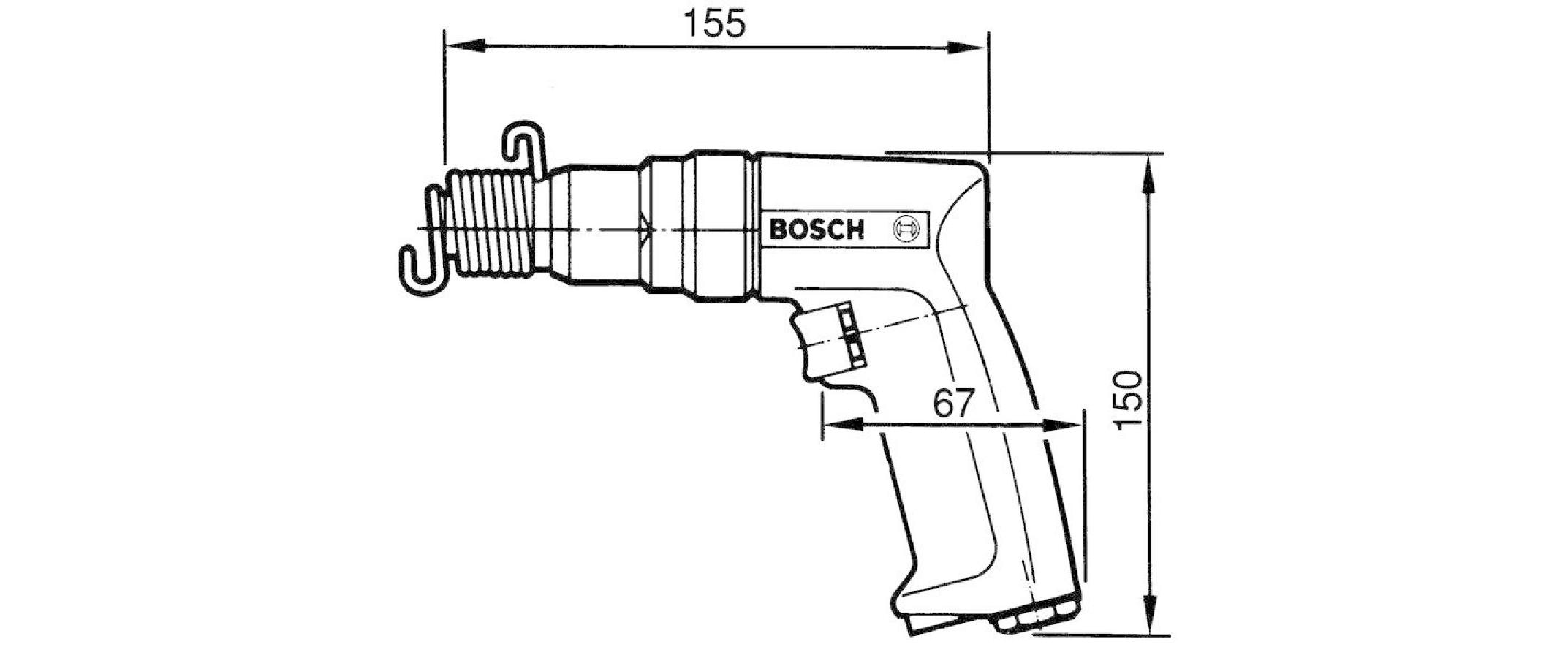 Bosch Professional Druckluft-Meisselhammer »Meisselhammer Set«