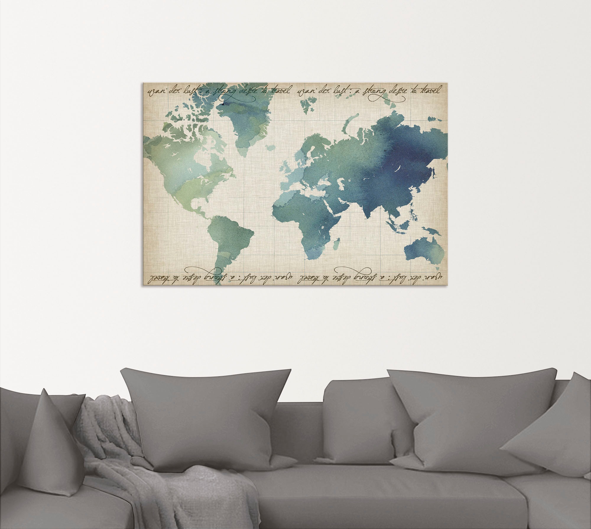 Artland Wandbild versch. Poster Weltkarte«, shoppen Leinwandbild, in online St.), (1 | oder Jelmoli-Versand »Wasserfarben Wandaufkleber als Grössen Landkarten, Alubild
