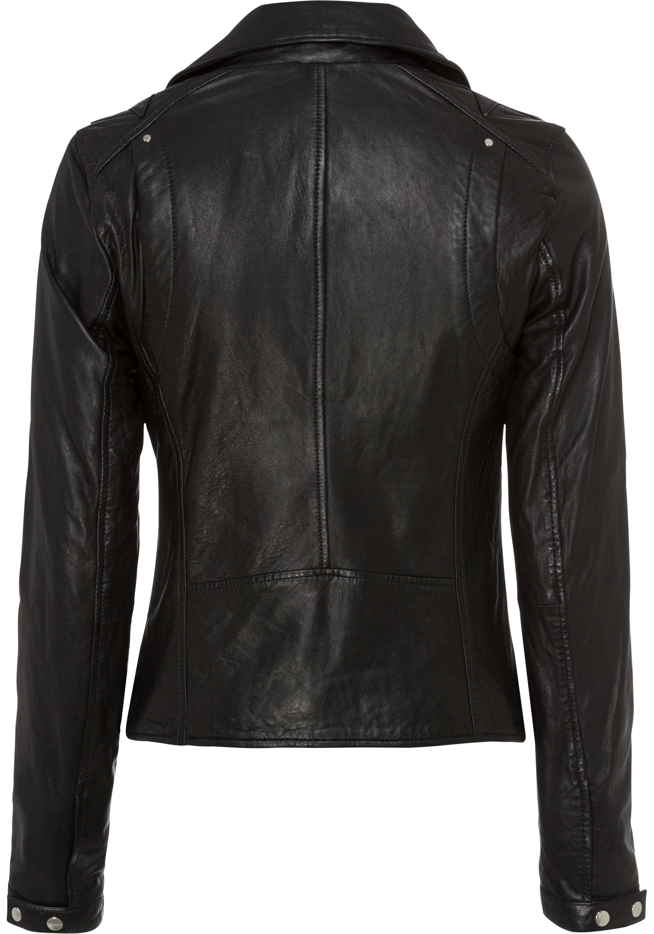 Maze Lederjacke, im Bikerlook und Einsätze hinten