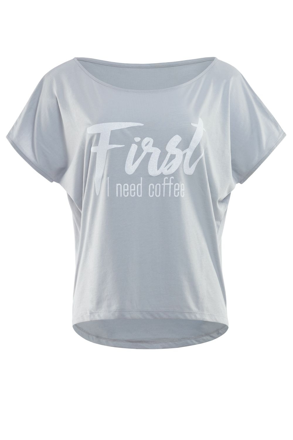 Winshape Oversize-Shirt »MCT002 ultra leicht« mit weissem Glitzer-Aufdruck
