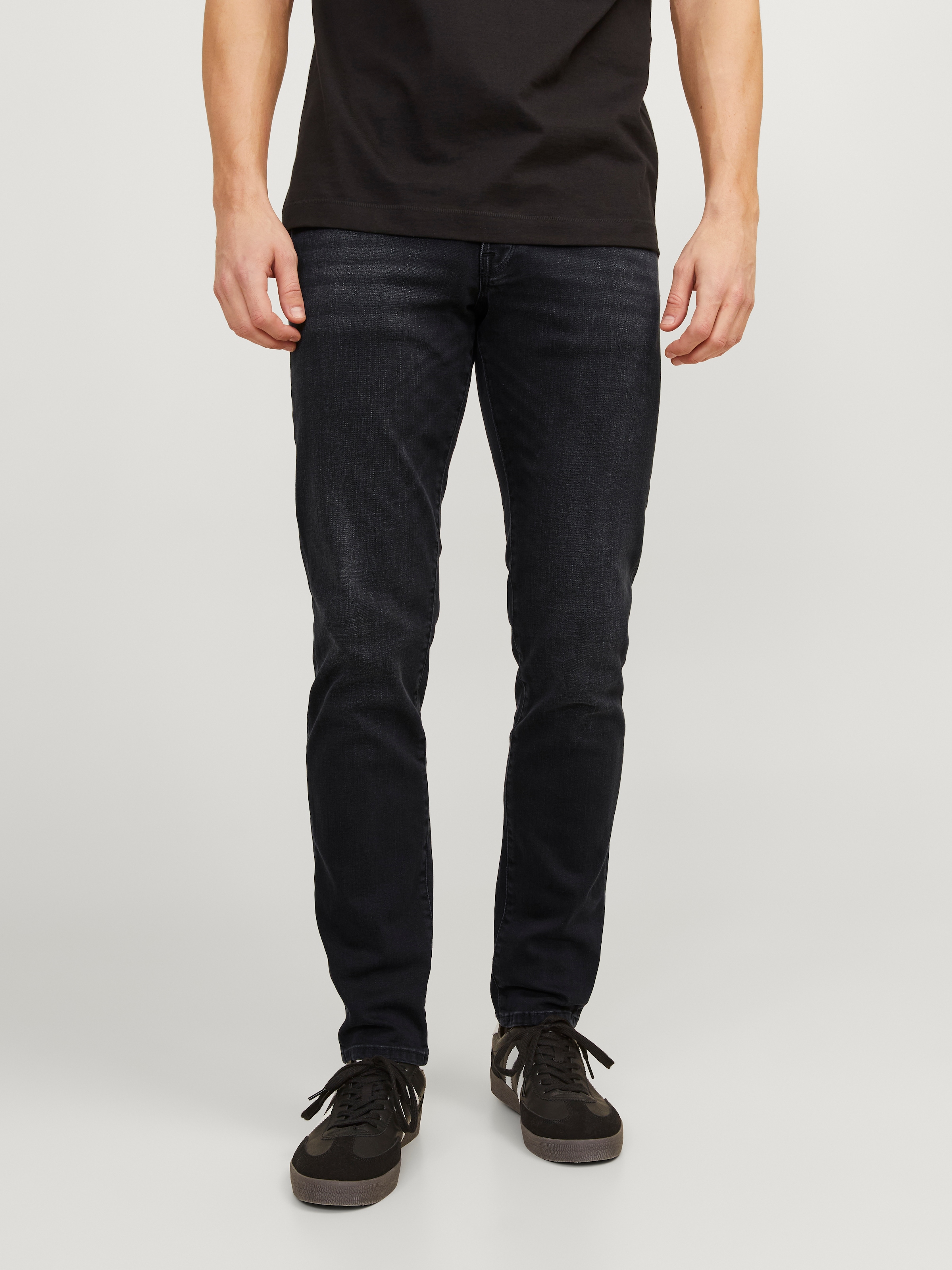 Jack & Jones Slim-fit-Jeans »JJIGLENN – Jeans mit Gürtelschlaufen und Used-Waschung« Used, modisch, slim fit, Denim/Jeans
