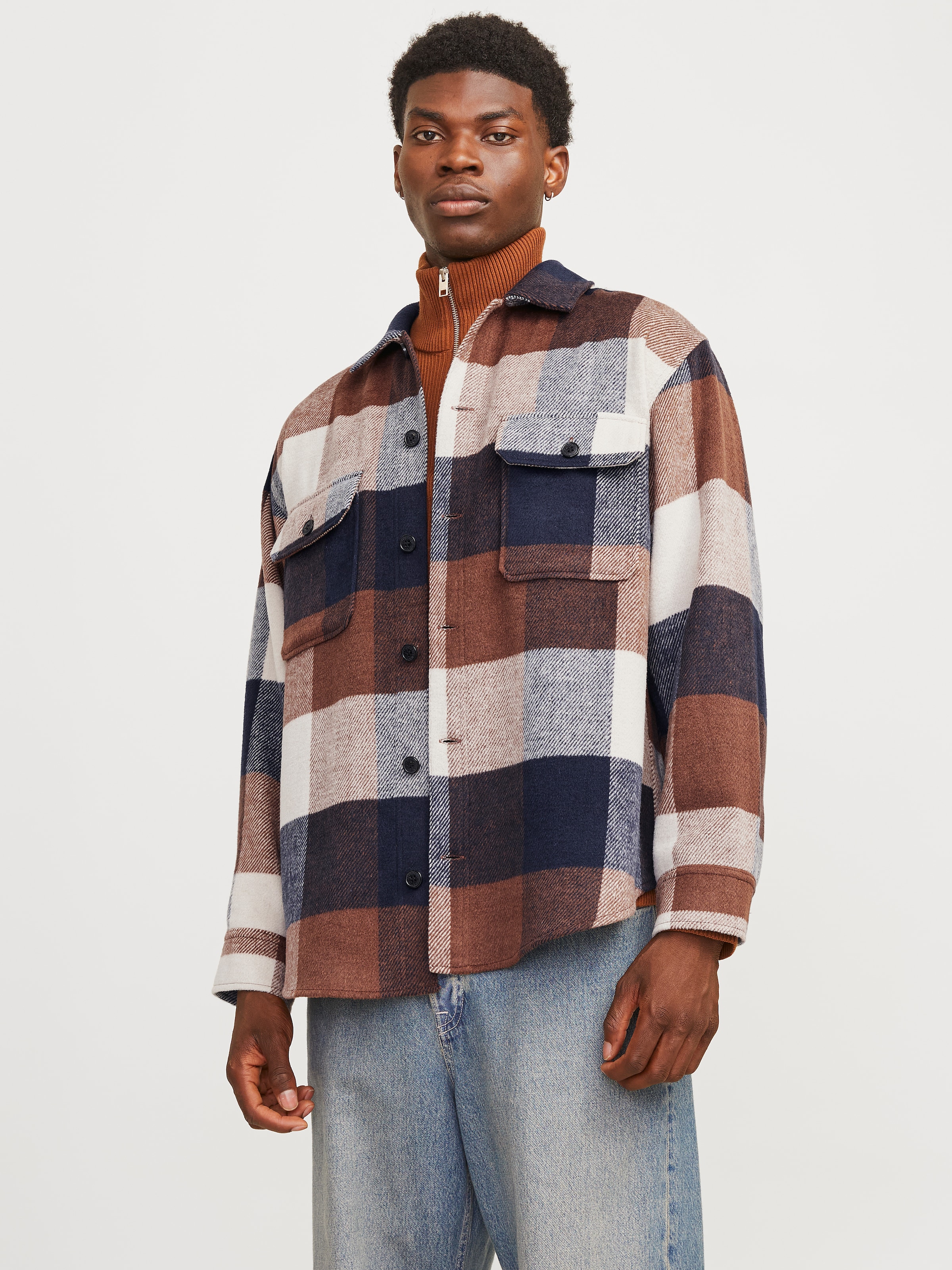 Jack & Jones Langarmhemd »JJEBRADLEY OLLIE OVERSHIRT LS NOOS«, mit Brusttaschen