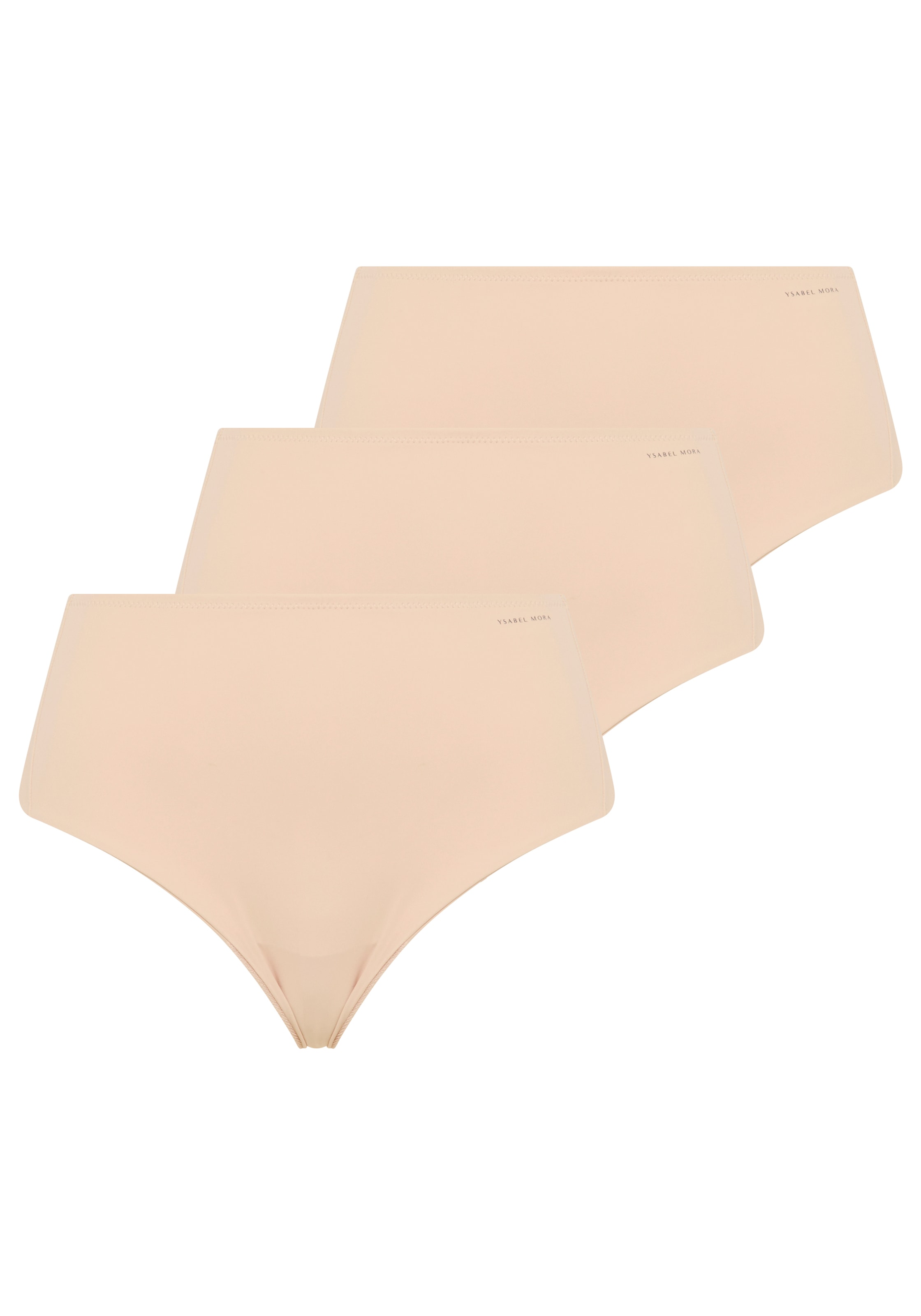 YSABEL MORA Shapingstring 3er Pack, aus verstärktem Material und unsichtbarer Passform