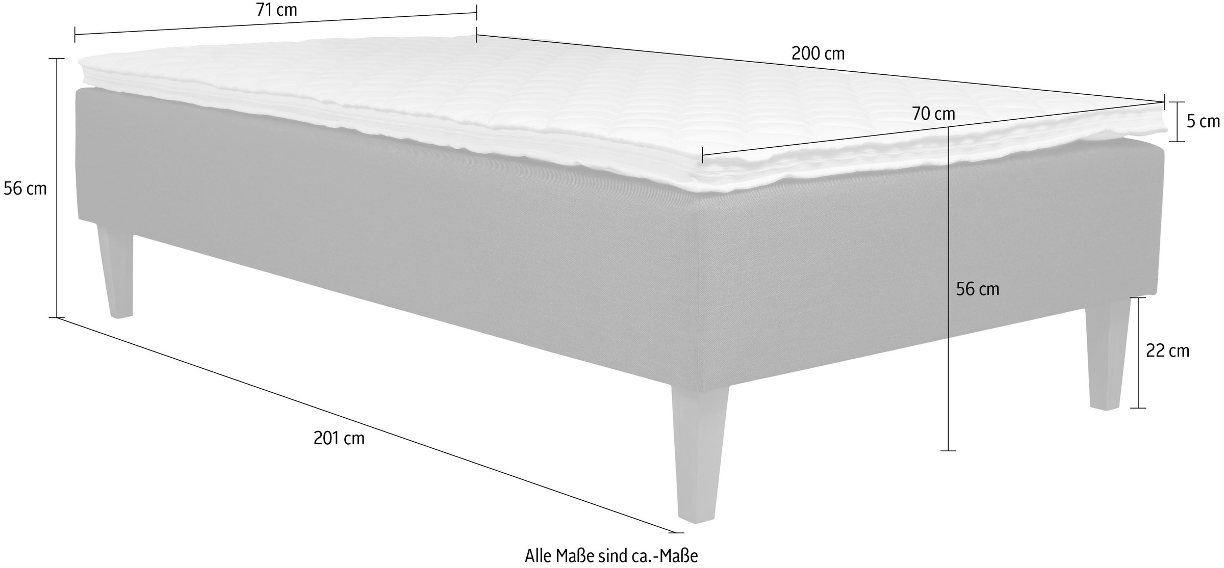Home affaire Boxspringbett »Osterberg«, mit Taschen-Federkernunterbox