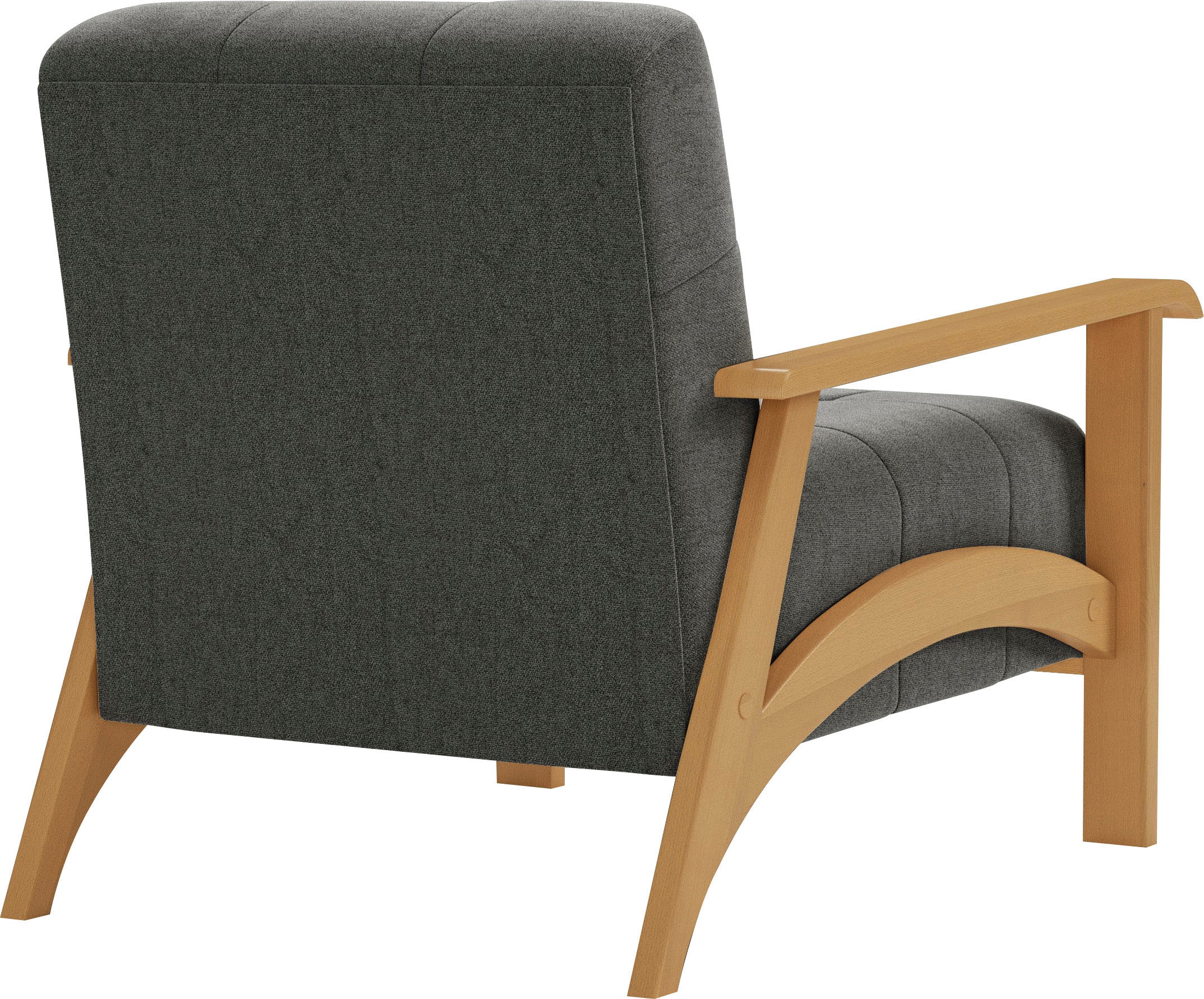 sit&more Sessel »Billund«, Armlehnen aus eichefarbigem Buchenholz, verschiedene Bezüge und Farben