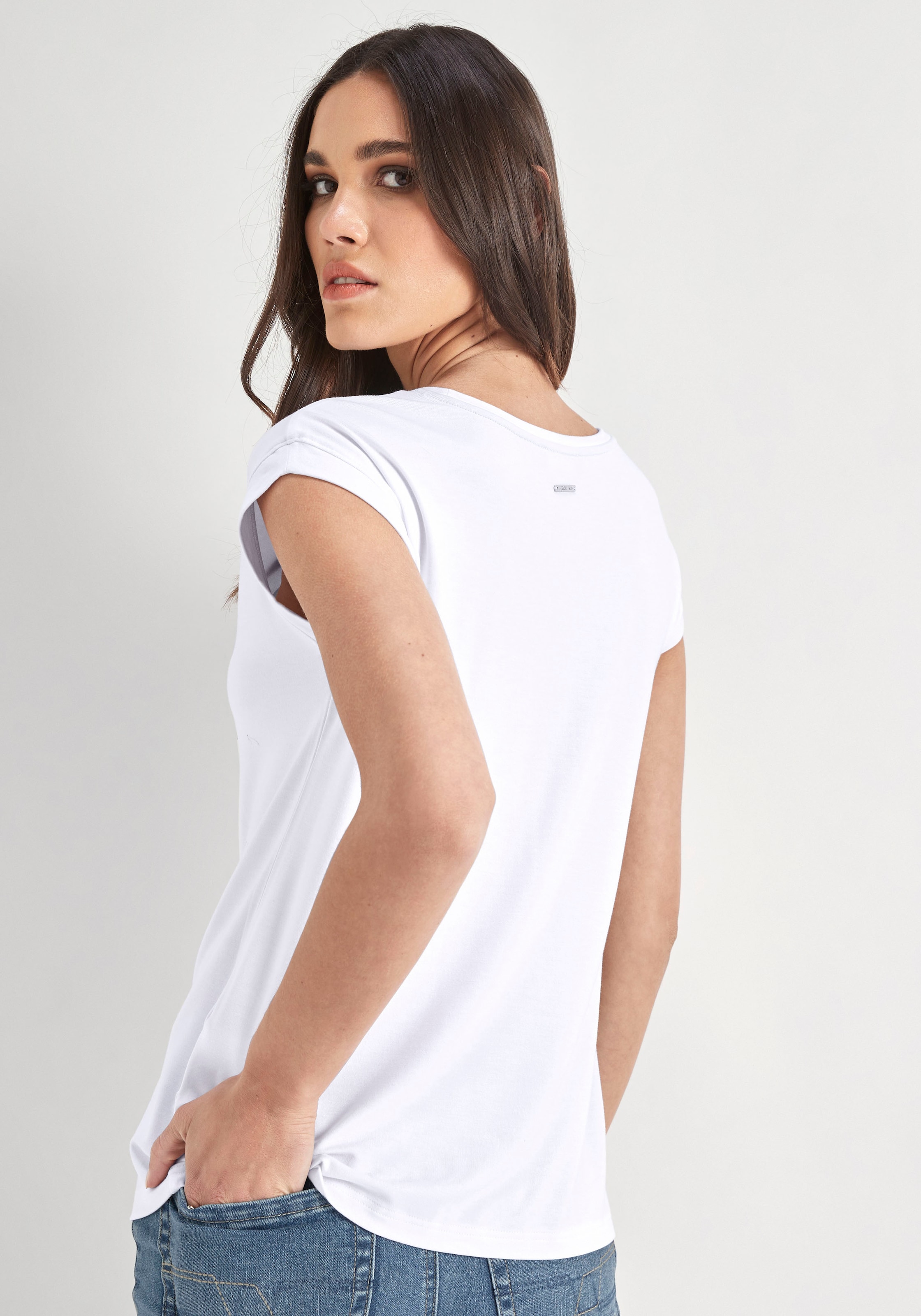 PARIS Schweiz bei online shoppen Jelmoli-Versand Logodruck modischem Kurzarmshirt, mit HECHTER
