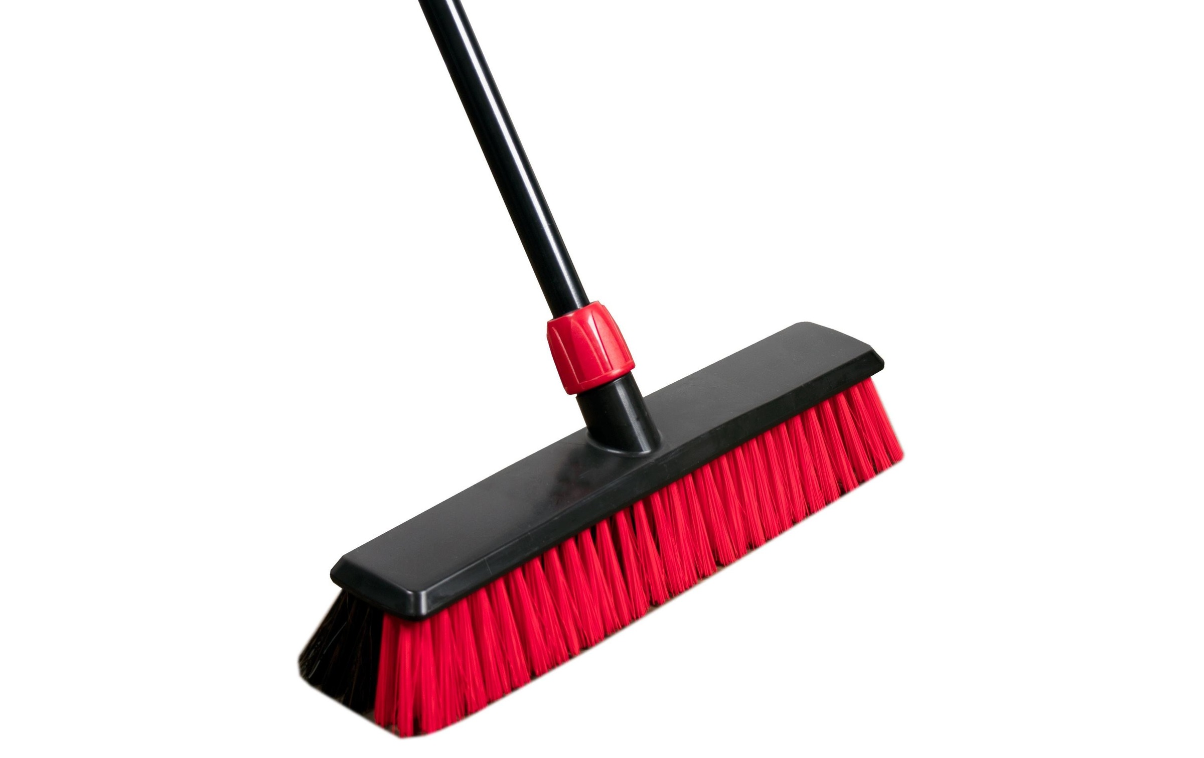 Kehrgarnitur »Edi Baur Heavy duty mit Teleskopstiel Schwarz«, aus Polypropylen