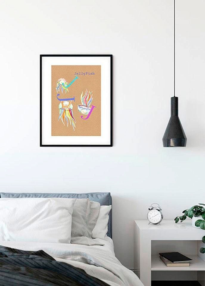 Komar Poster »ABC Animal J«, Buchstaben, (1 St.), Kinderzimmer, Schlafzimmer, Wohnzimmer