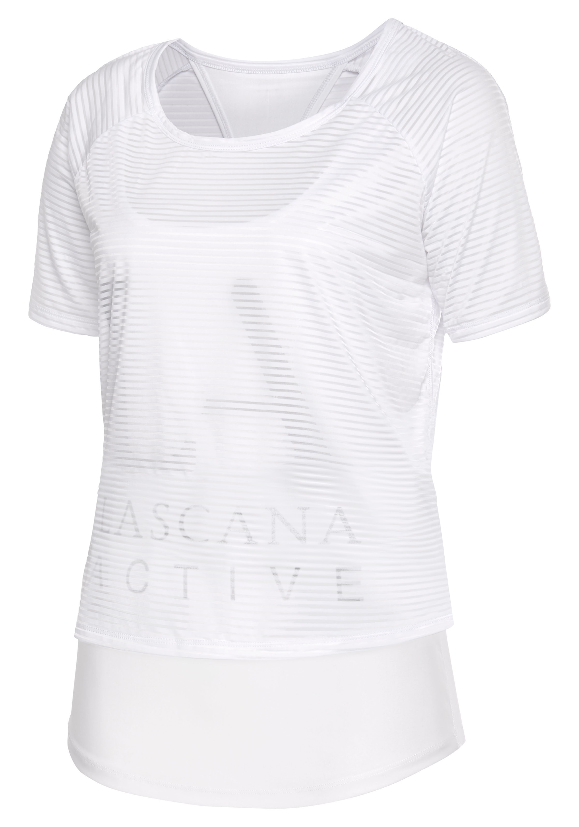 LASCANA ACTIVE Funktionsshirt, 2 in 1 T-Shirt im Layer-Design