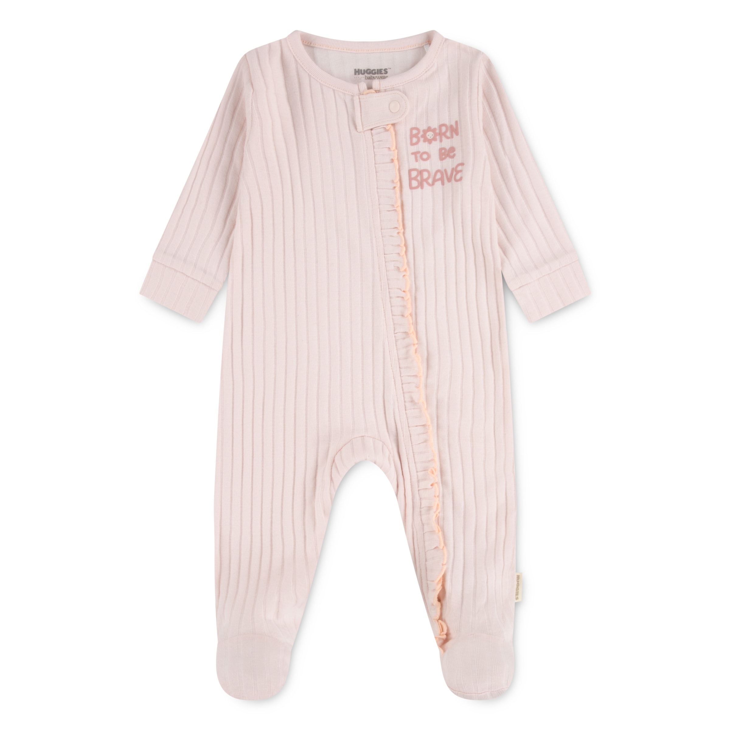 HUGGIES babywear Strampler "HUGG FOOTED COVERALL" mit Rüschenbesatz