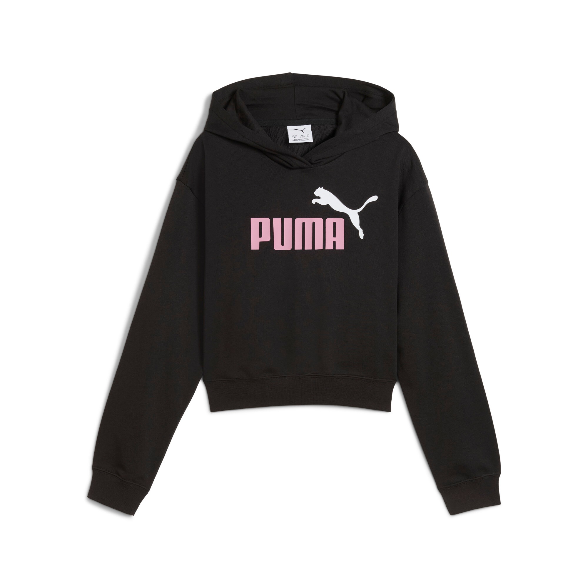 PUMA Kapuzensweatshirt »ESS 2 COLOR NO. 1 LOGO SHORT LENGTH HOODIE TR G«, mit Rundhalsausschnitt, mit gerippten Bündchen an Saum und Ärmeln