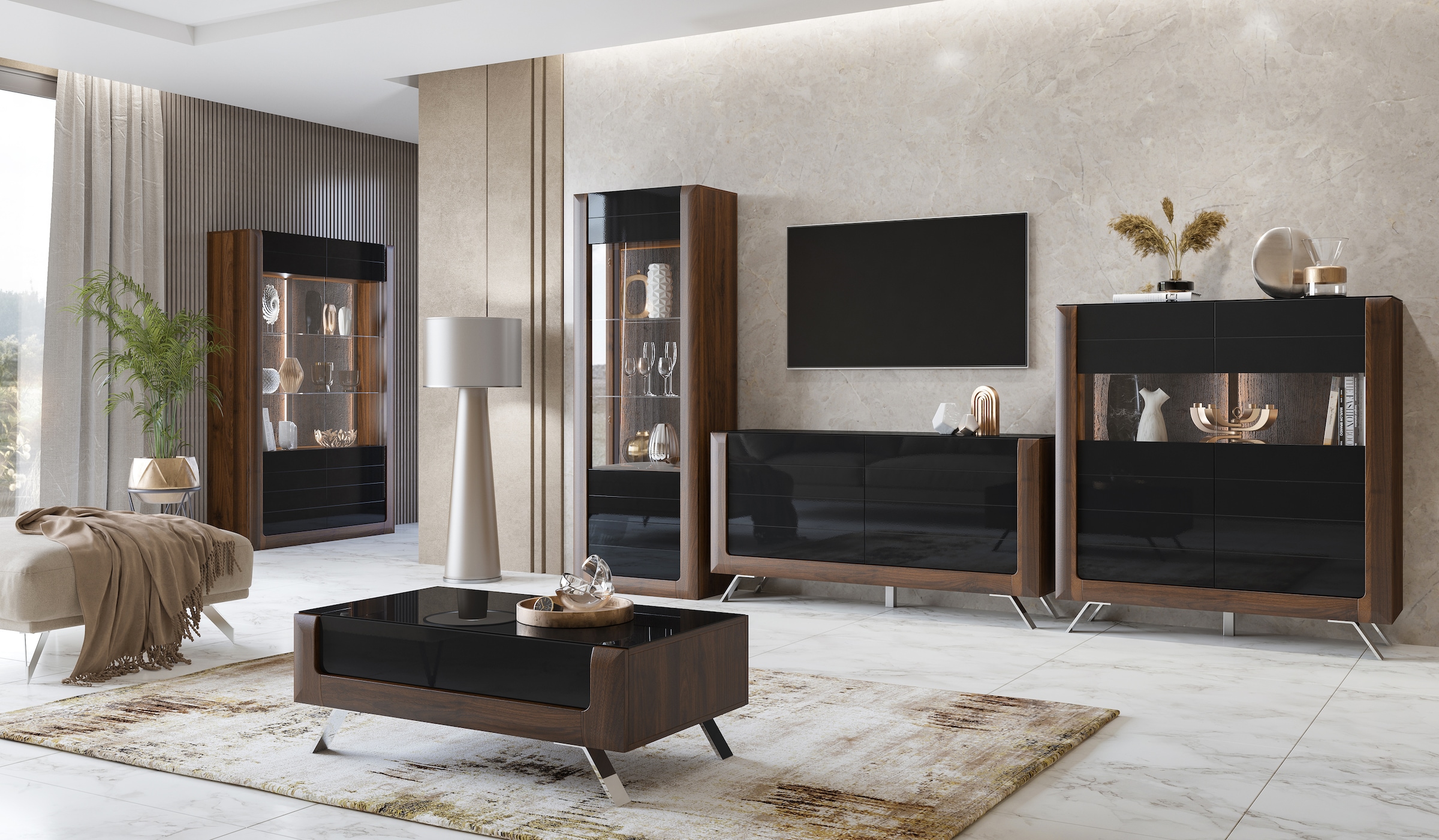 Leonique Sideboard »Kasai«, Breite 160,5 cm, mit 2 Türen