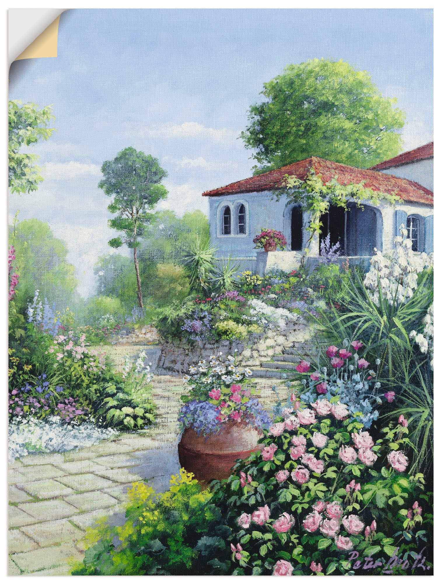 Artland Wandbild »Italienischer Garten I«, bestellen | online (1 Grössen Leinwandbild, versch. Garten, oder St.), Poster Wandaufkleber Jelmoli-Versand in als