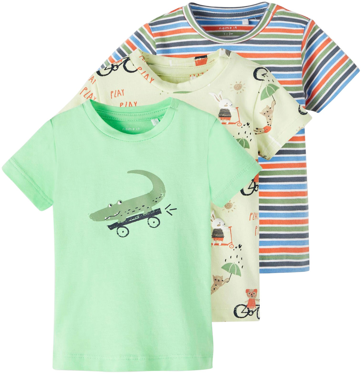 Name It T-Shirt »NBMFORIS 3P SS TOP«, (3 tlg.) kaufen