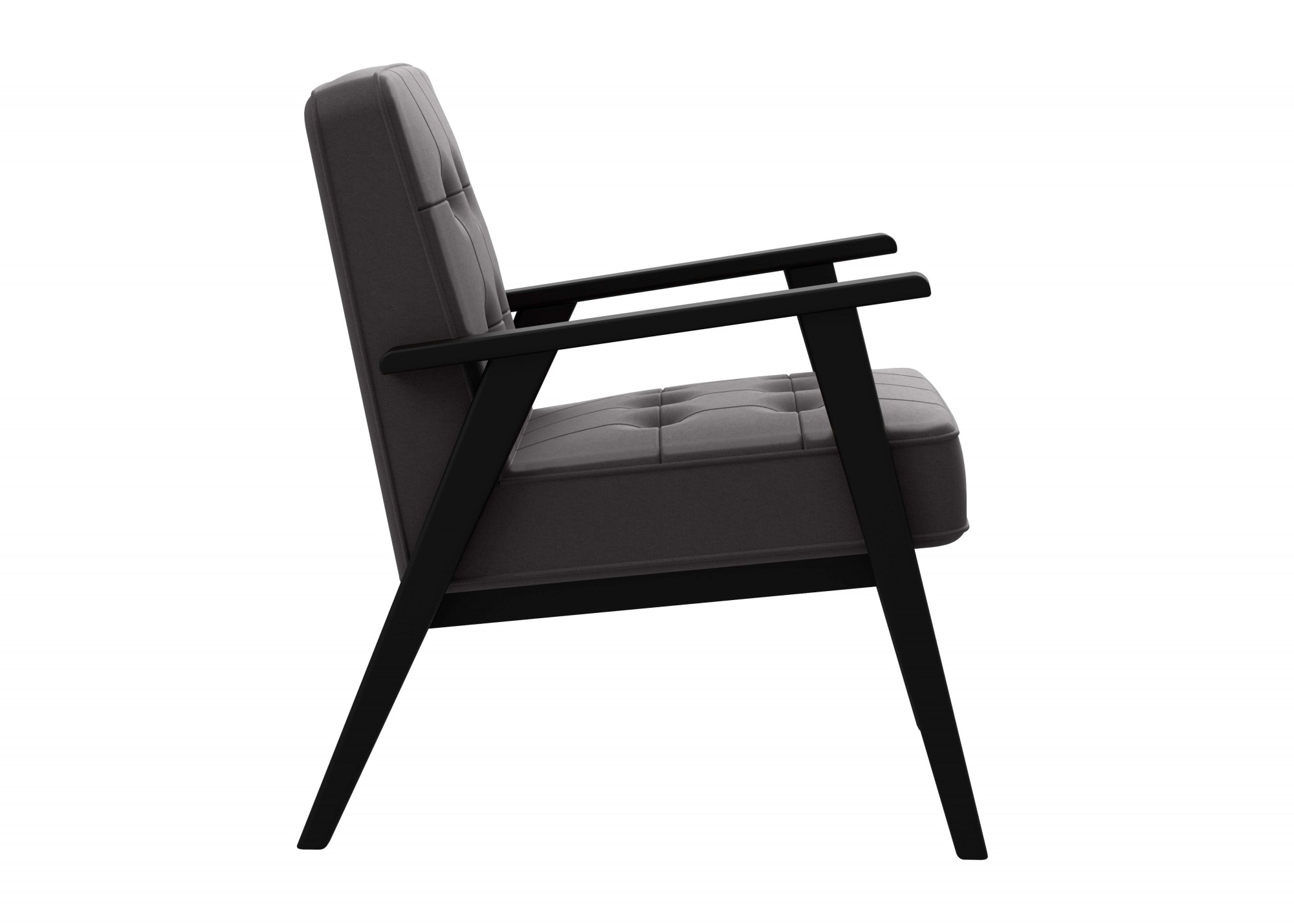 andas Sessel »Alvared«, Wellenunterfederung für hohen Sitzkomfort, Buche-Massivholz in schwarz