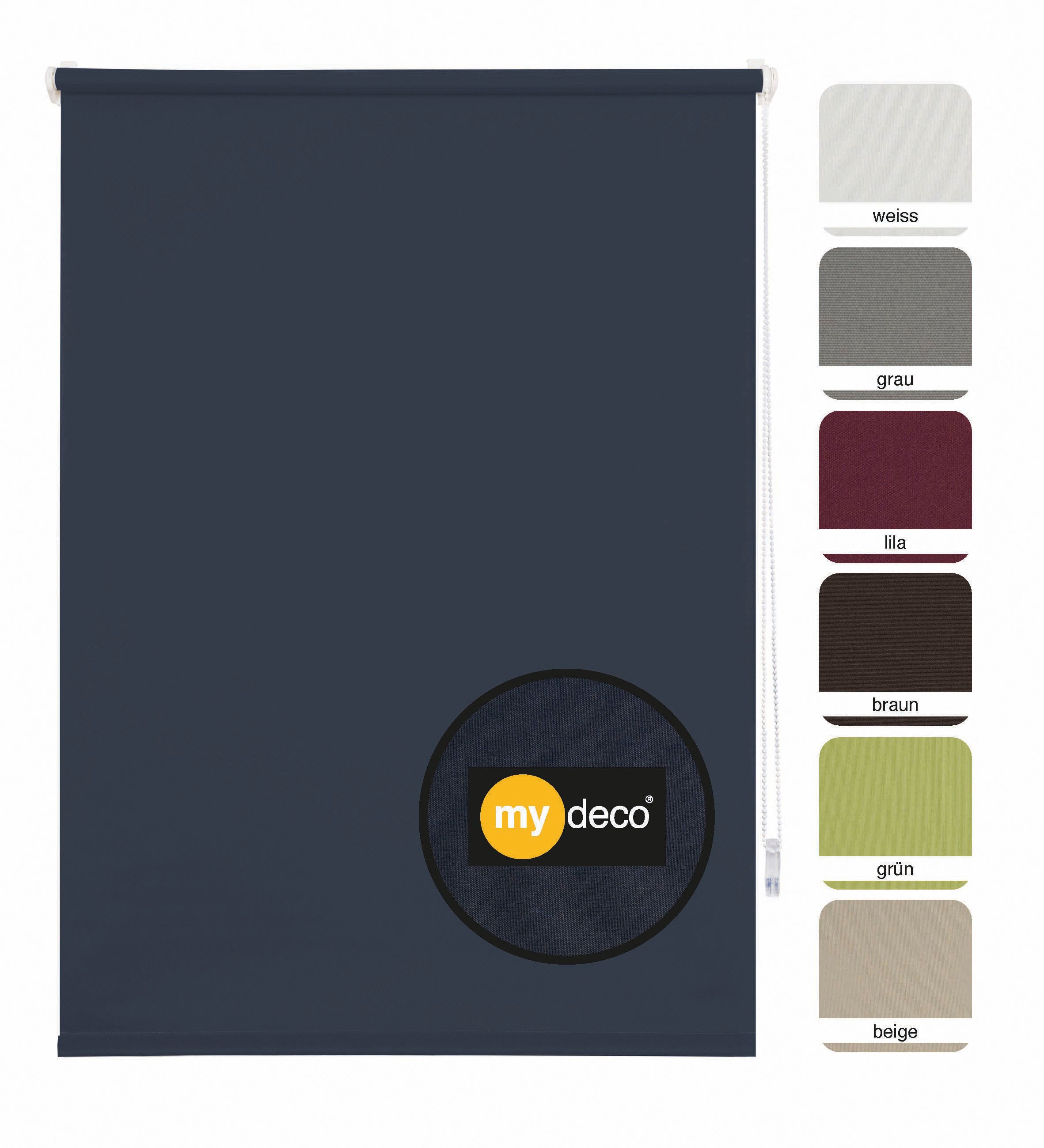 mydeco Seitenzugrollo »Win«, Lichtschutz, ohne Bohren, freihängend, bis Breite 120cm