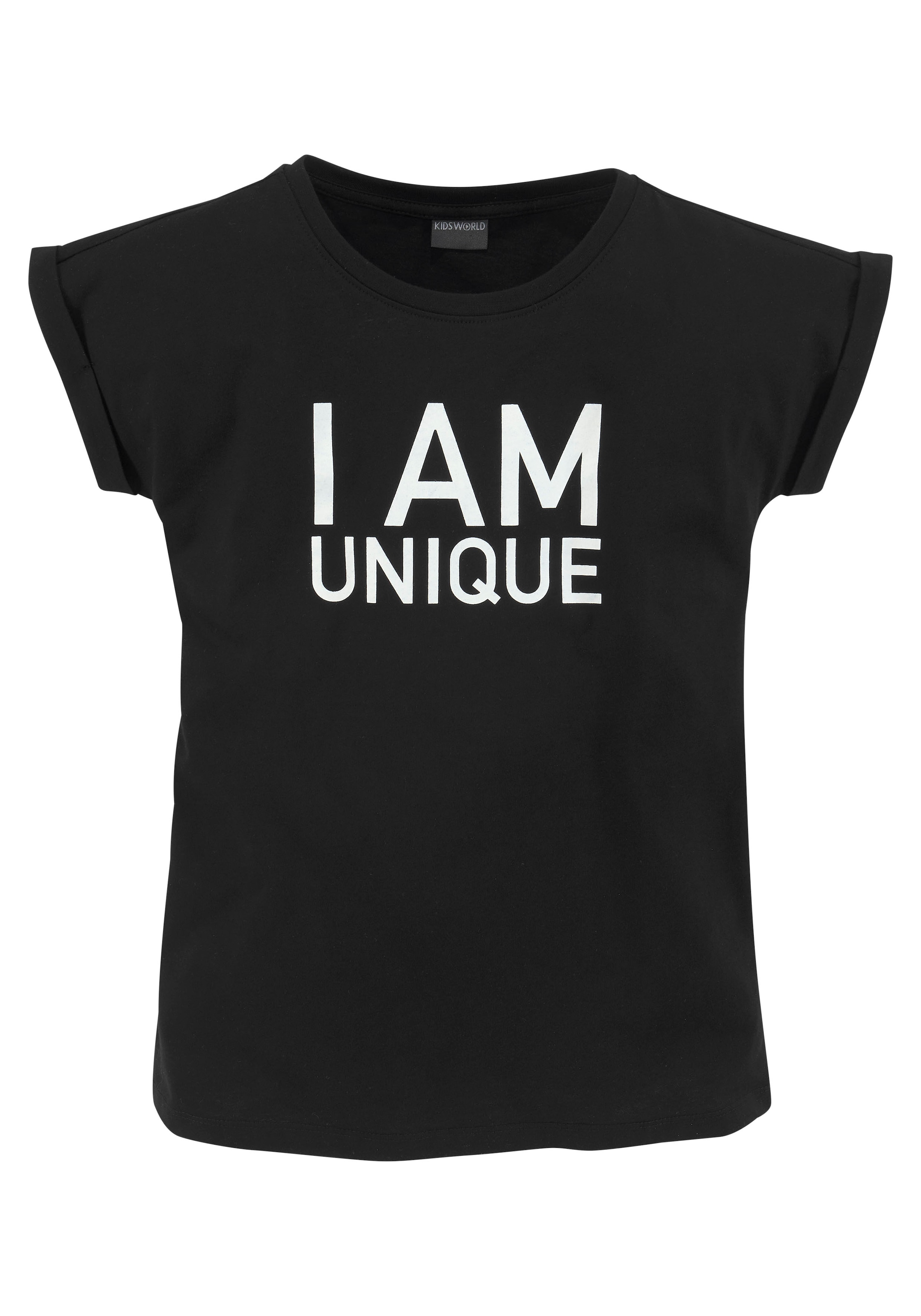 KIDSWORLD T-Shirt »I AM UNIQUE«, legere Passform