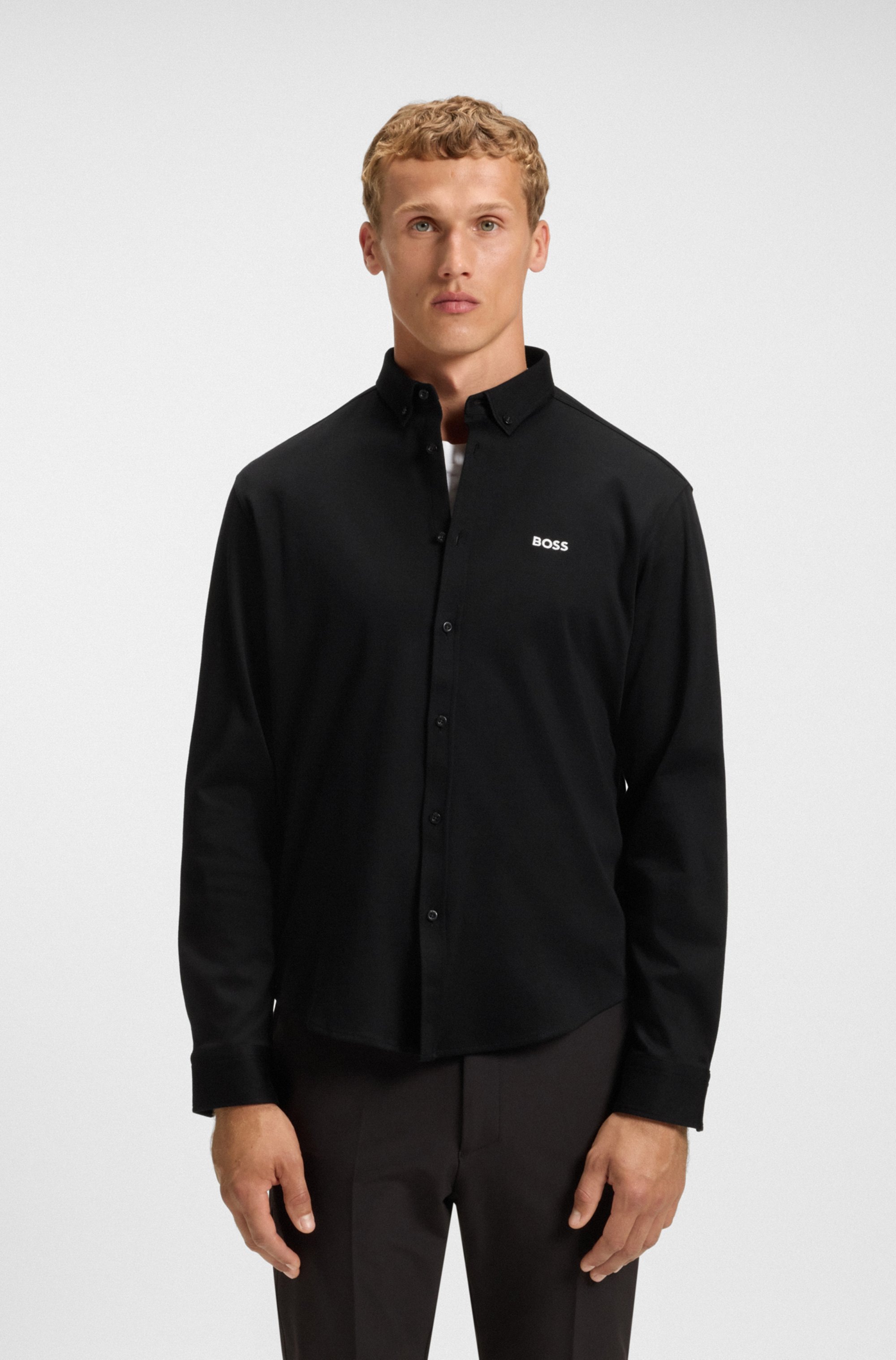 BOSS GREEN Langarmhemd »B Motion L« softe Baumwolle, Vier-Wege-Stretch, knitterfrei
