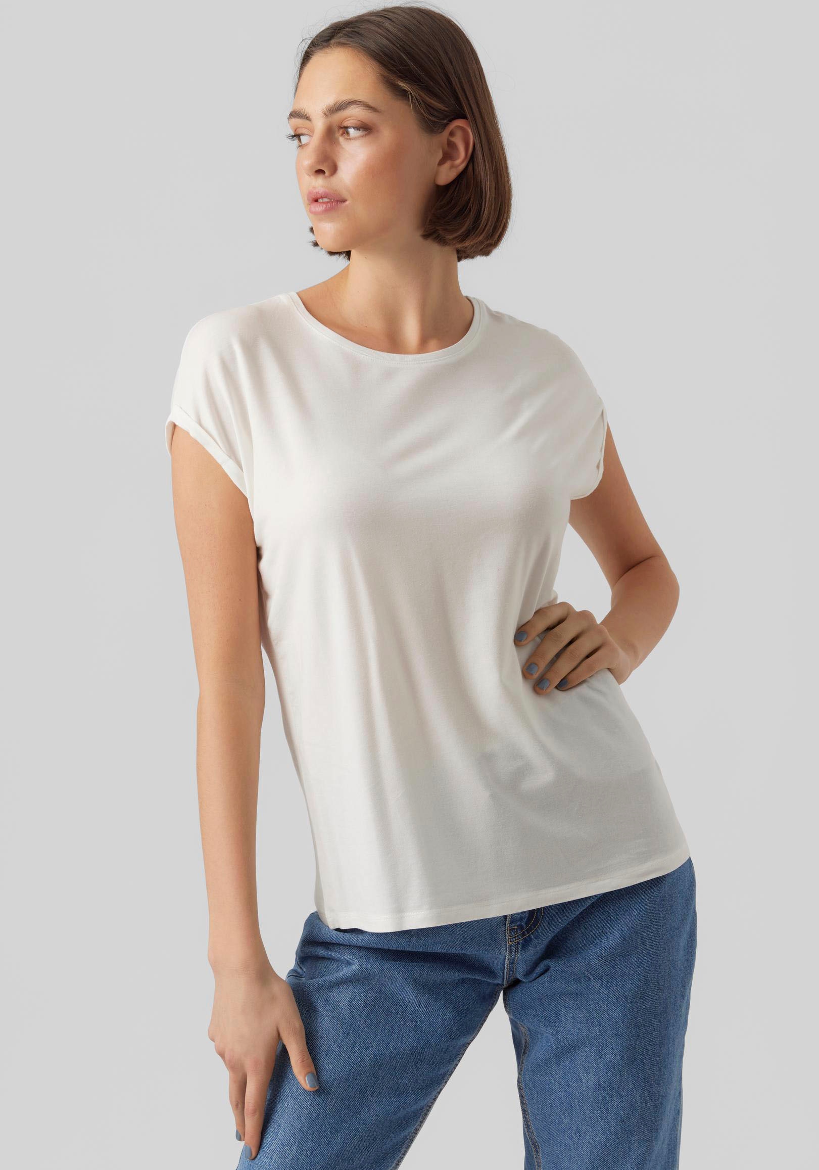 Rundhalsshirt »VMAVA PLAIN SS TOP GAJRS NOOS«