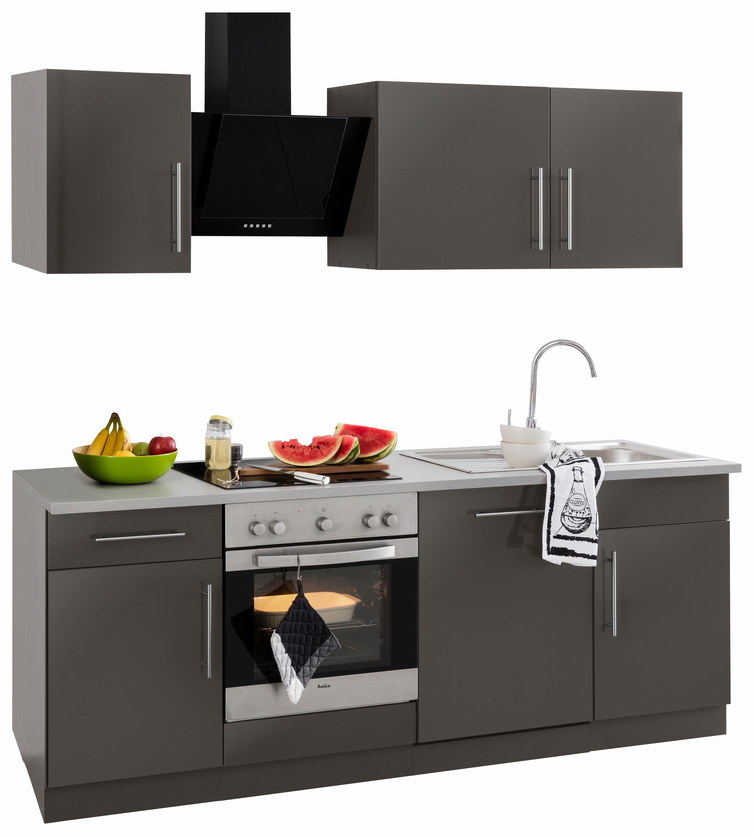 ❤ wiho Küchen Küchenzeile »Cali«, ohne E-Geräte, Breite 220 cm ordern im  Jelmoli-Online Shop | Backofenumbauschränke