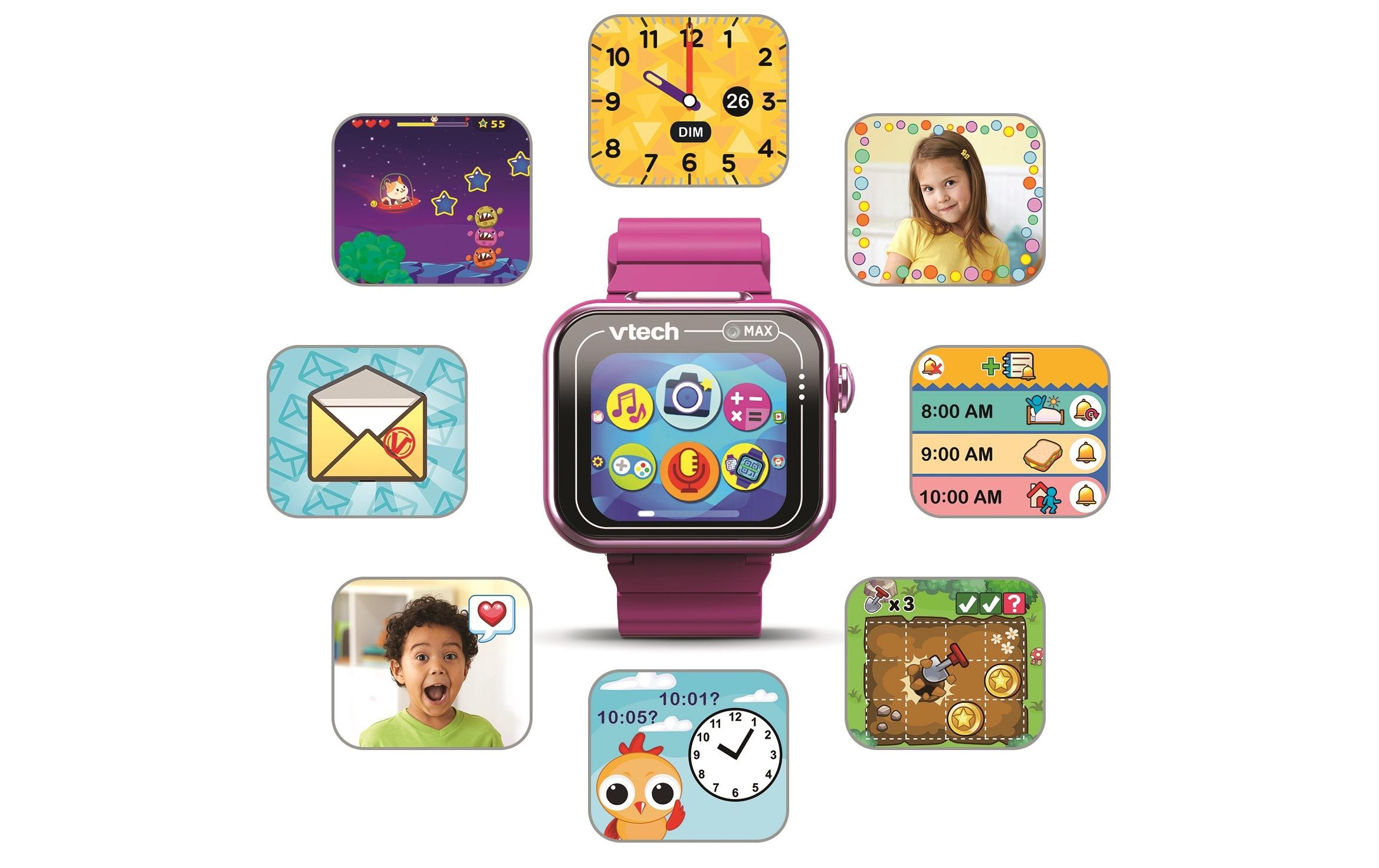 Vtech® Kinderkamera »KidiZoom Smartwatch MAX framboise -FR-«