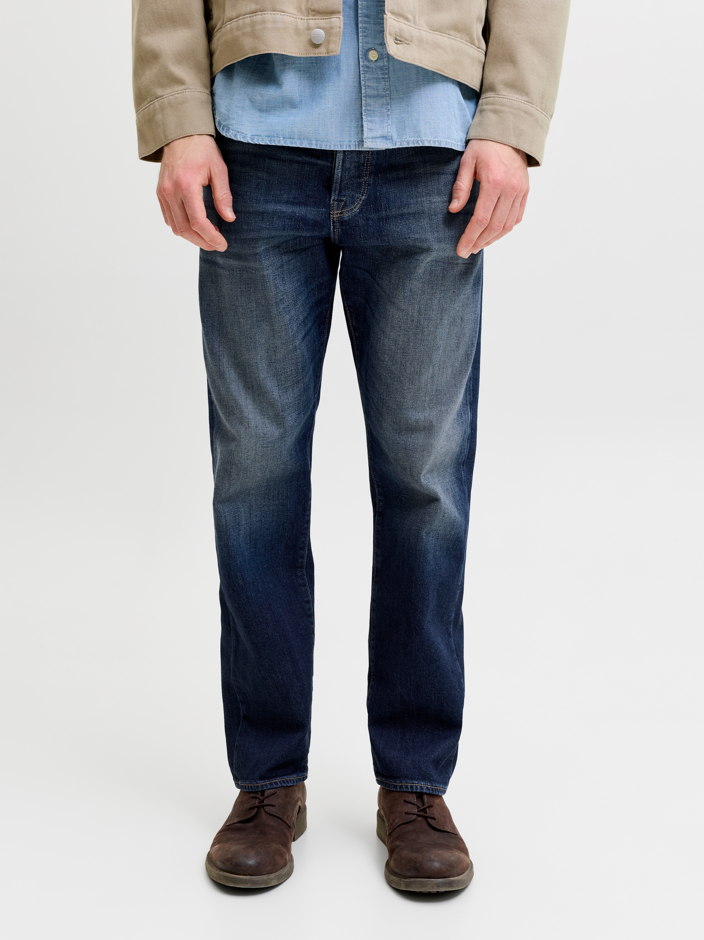 Jack & Jones Relax-fit-Jeans "JJICHRIS JJICON JOS" Baumwollmischung, relaxed fit
