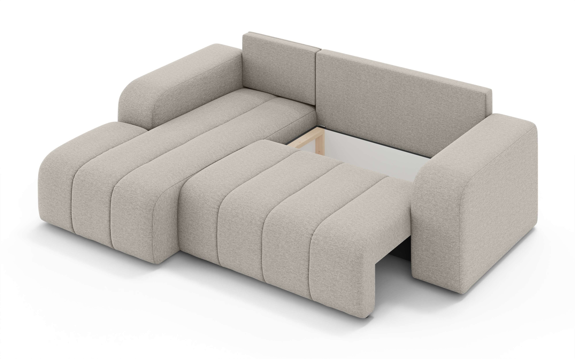 INOSIGN Ecksofa »CASSY L-Form, Schlafsofa mit Bettkasten, Masse B/T/H: 245/165/88 cm«, mit 2 Rückenkissen, Recamiere rechts oder links bestellbar