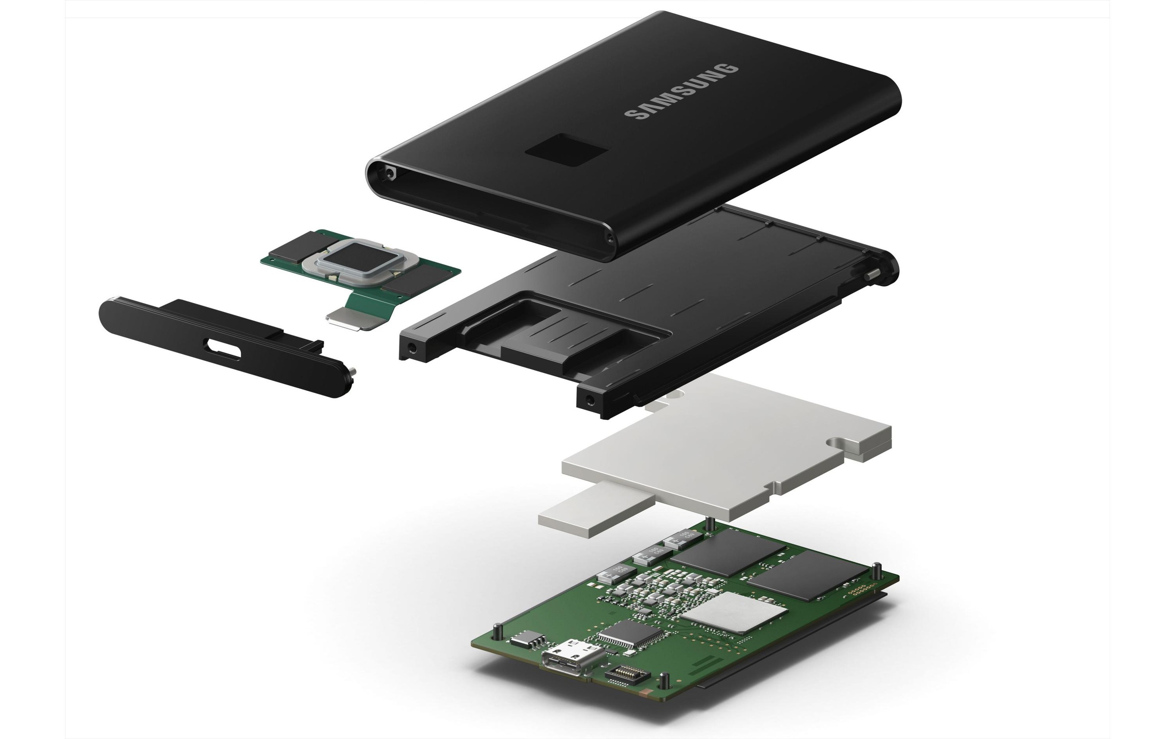 Samsung externe SSD »T7, 1 TB, Touch Black, USB 3.2 Gen 2«