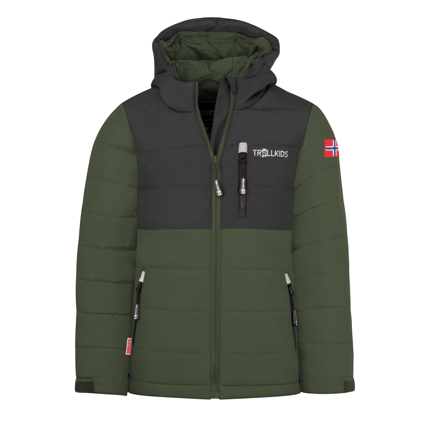 TROLLKIDS Winterjacke "KIDS HEMSEDAL SNOW JACKET XT" mit Kapuze aus Steppware, mit Reissverschluss vorn über die gesamte Länge