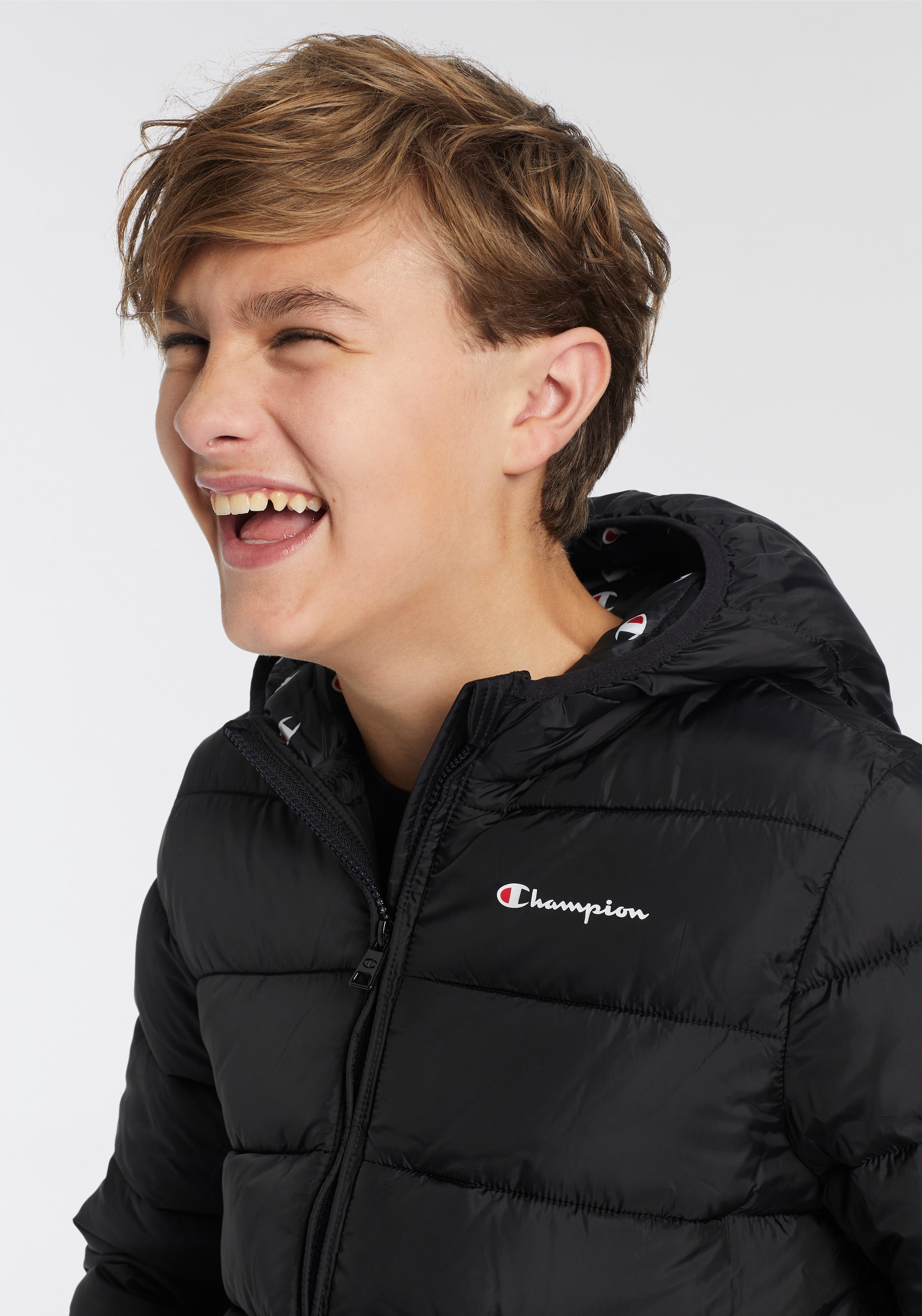 Champion Steppjacke, mit Kapuze