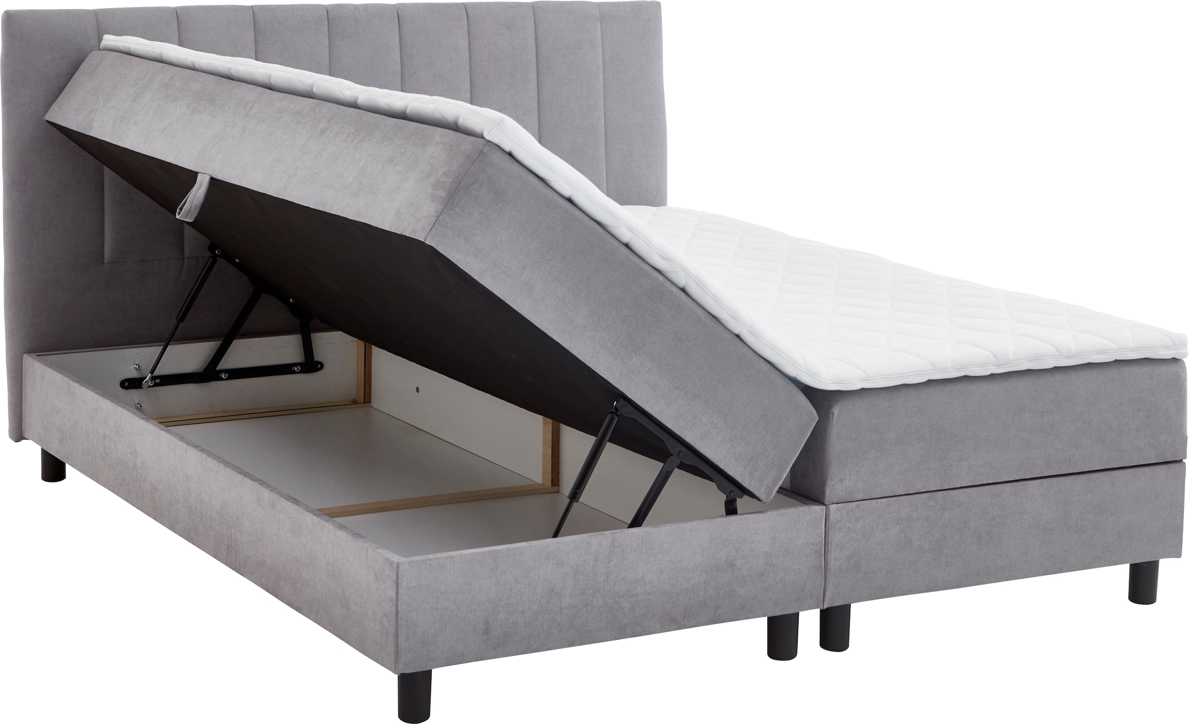 ATLANTIC home collection Boxbett »Henriete«, Tonnentaschenfederkern-Matratze und Topper, wahlweise mit Bettkasten