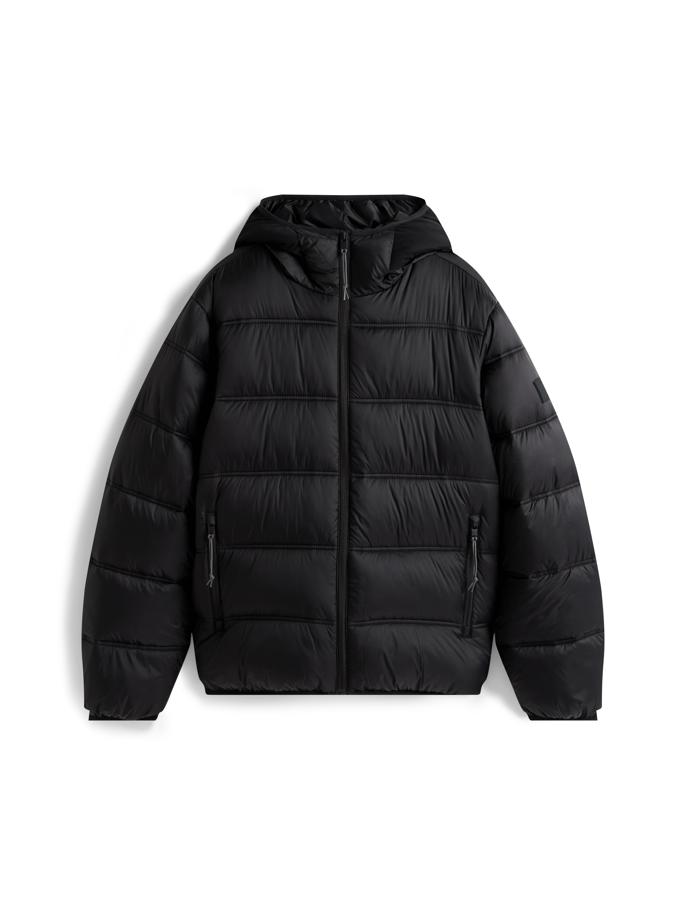 Tommy Jeans Steppjacke »HOODED LOGO PUFFER«, mit Kapuze, Übergangsjacke Regular fit mit Rundhalsausschnitt