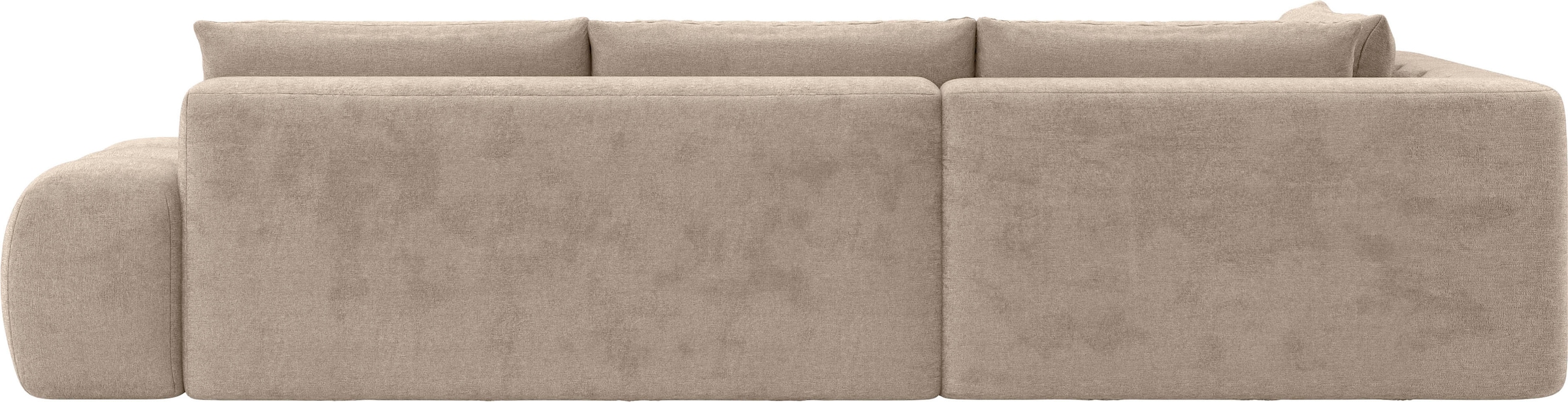 INOSIGN Ecksofa »AZITA Designsofa, elegant und bequem L-Form, Bubble-Optik«, lose Rückenkissen, traumhafte Steppung, Masse B/T/H: 352/210/72 cm