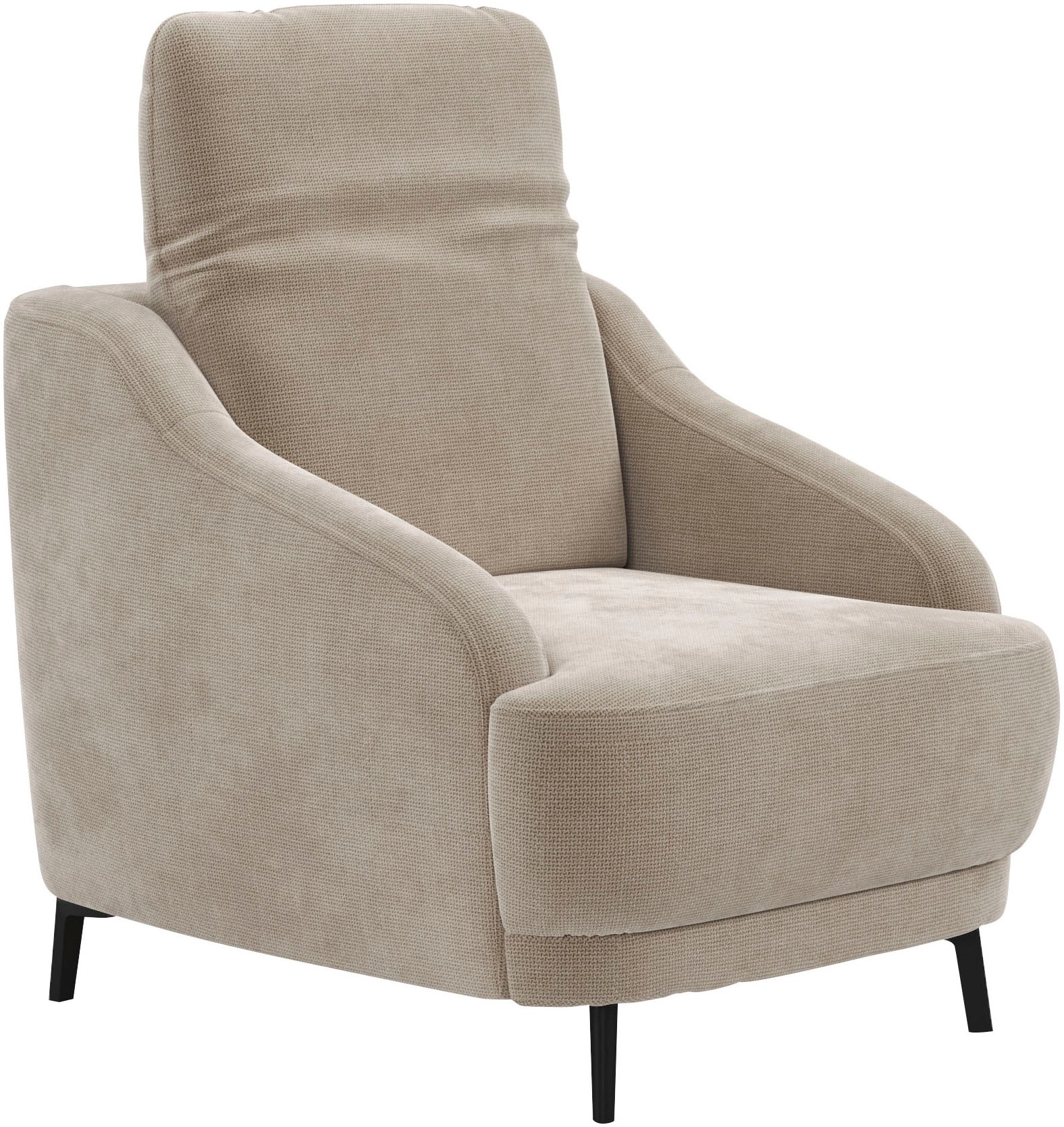 sit&more Sessel »Blues«, (1 St.), mit Metallfüssen, schwarz-matt