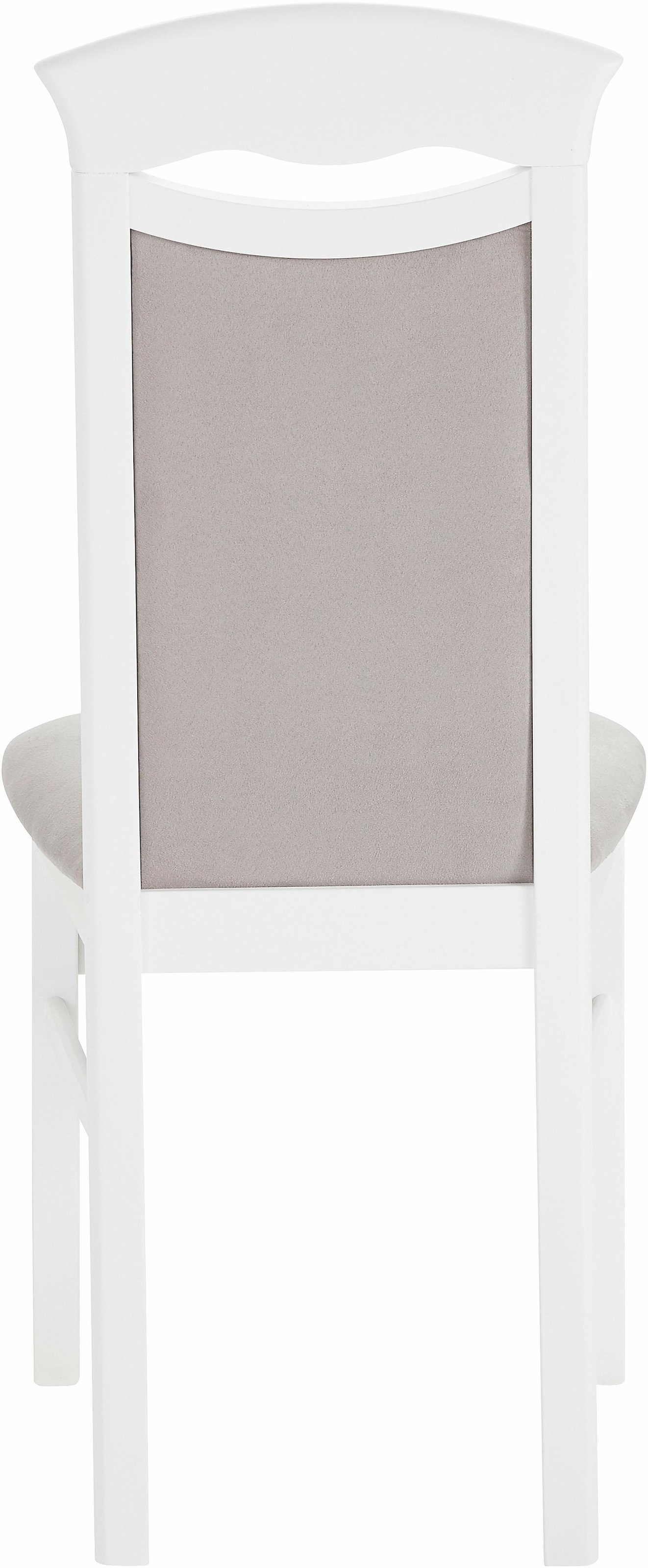 Home affaire Esszimmerstuhl »Franz«, (Set), 2 St., Microfaser, strapazierfähige Microfaser, Gestell Buche natur oder weiss, Holzstuhl