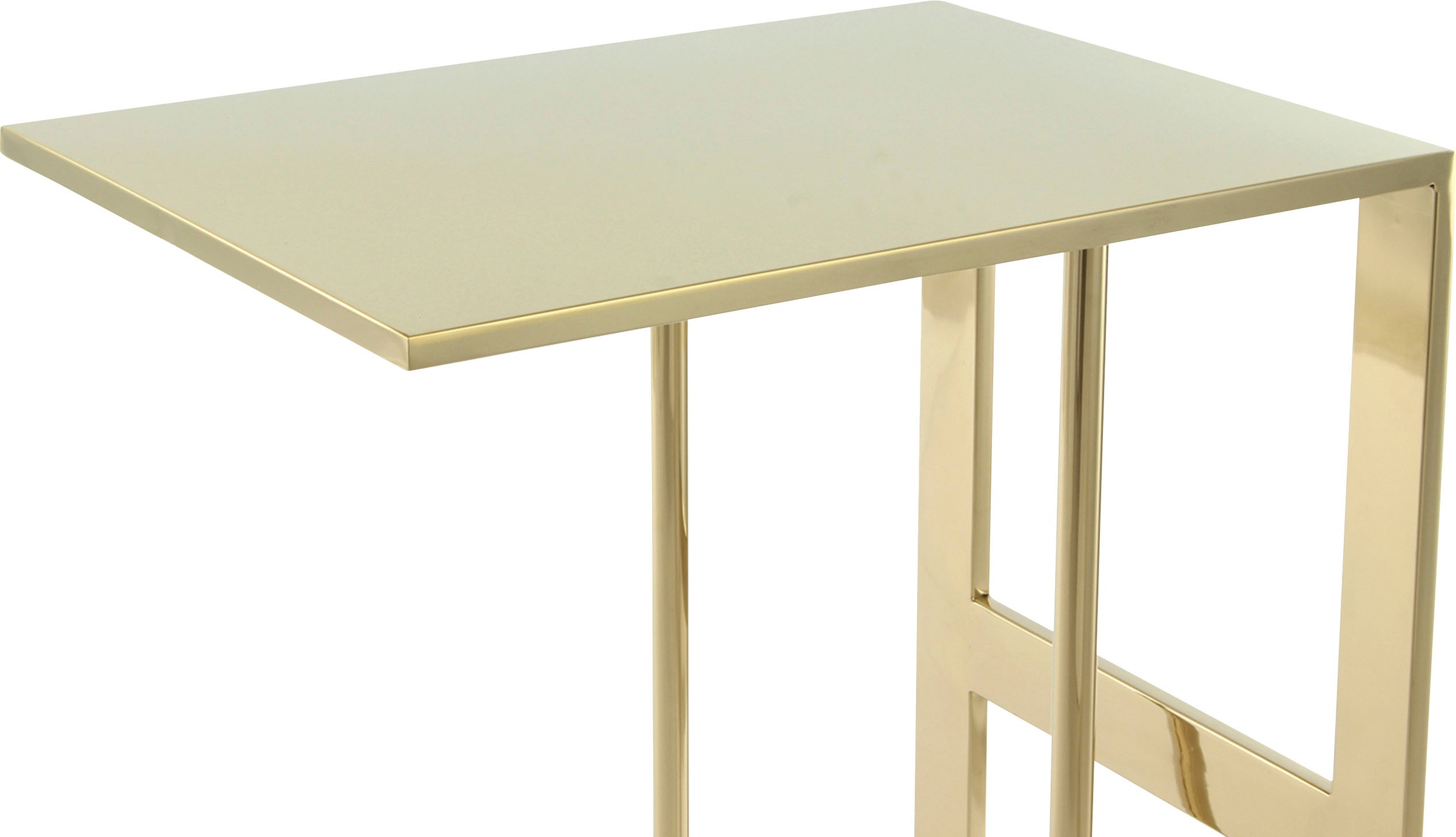 Kayoom Beistelltisch »Sita, Minimalistischer Stil, Gefertigt aus 100 % Edelstahl«, (1 St.), Minimalistischer Beistellisch in C-Form aus Edelstahl