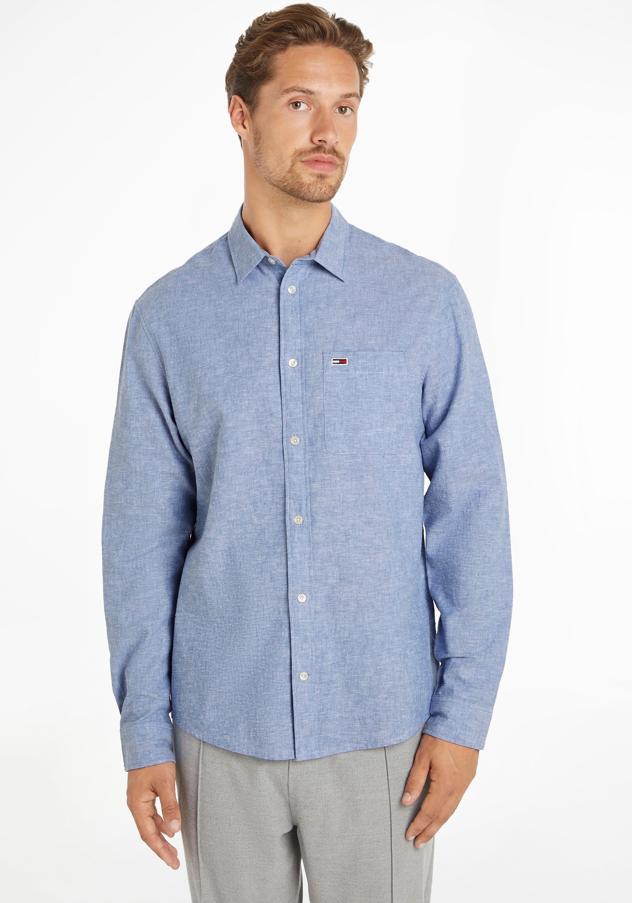 Langarmhemd »TJM REG LINEN BLEND SHIRT«