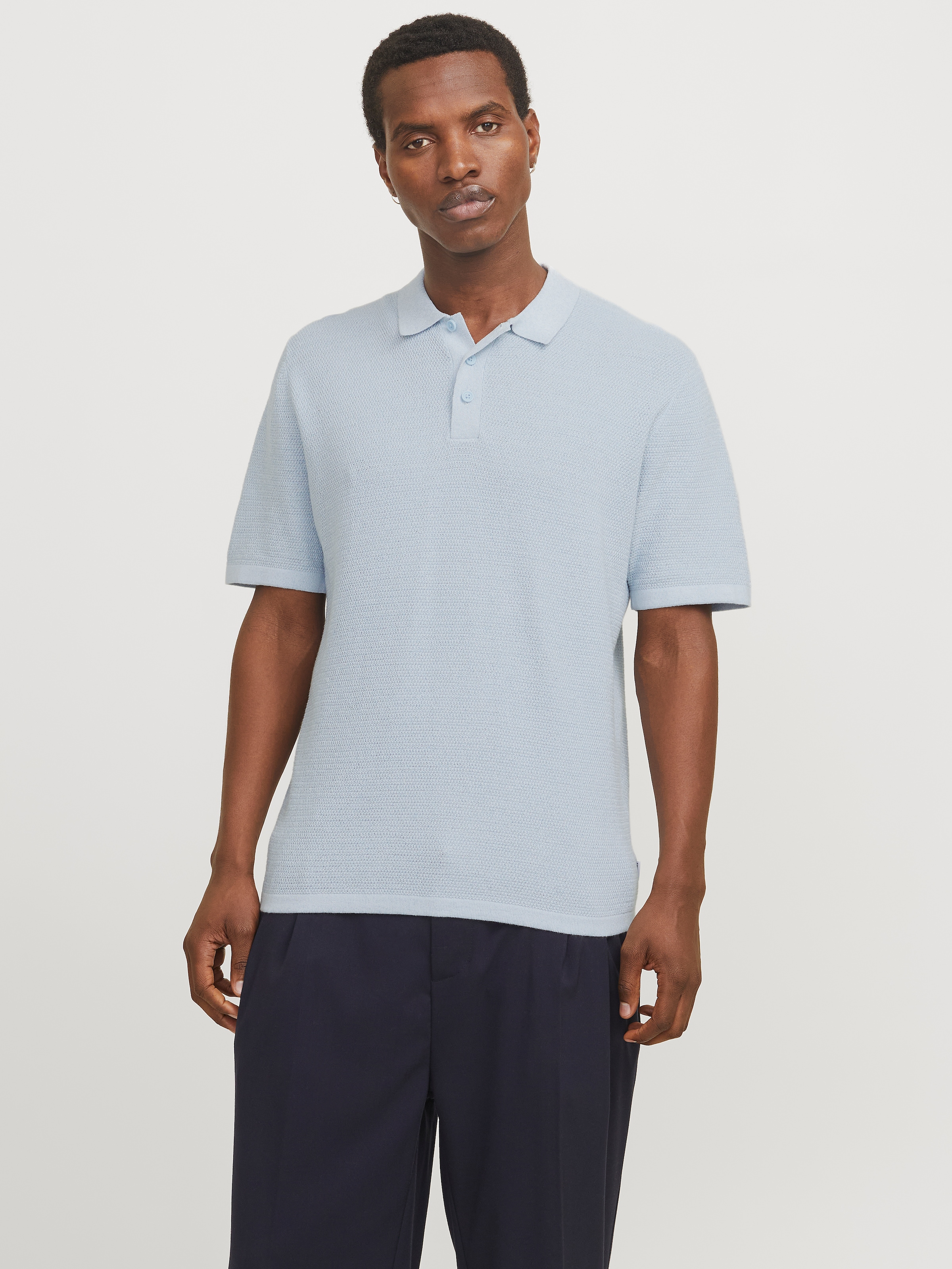 Jack & Jones Kurzarmpullover »JJEGEORGE KNIT POLO SS SN« mit Polo Kragen